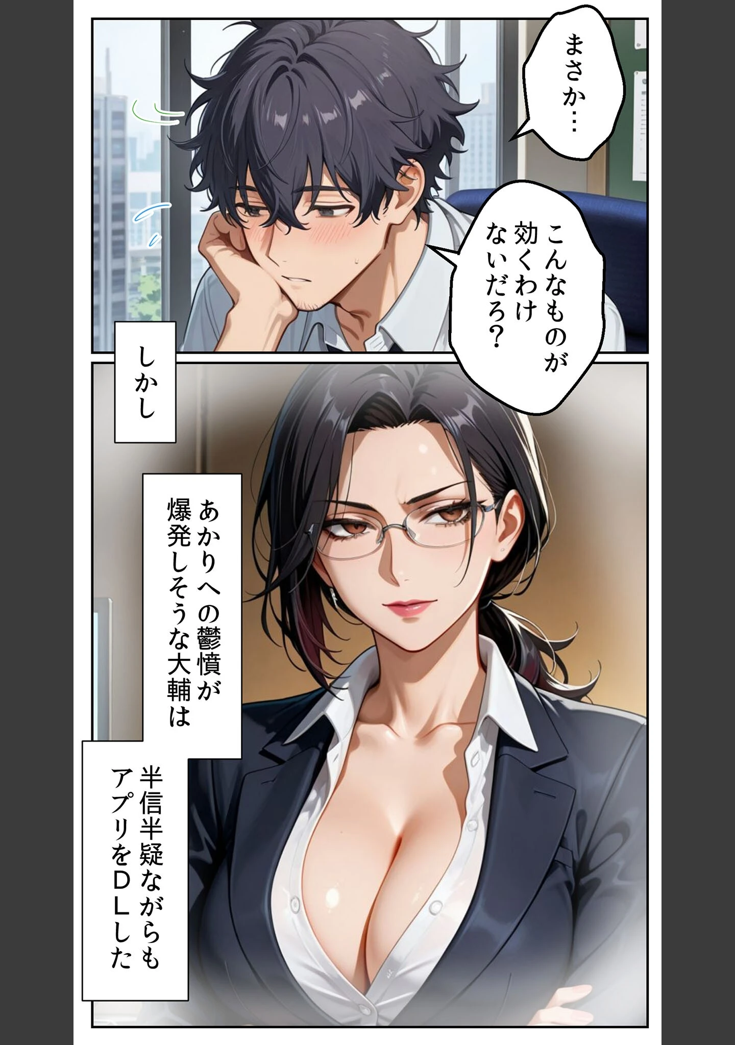 「●●アプリと人妻お局の淫らな堕落 〜社内一のエロい女を思いのままに〜 モザイク版」（とろとろコミック） 試し読み 13ページ目