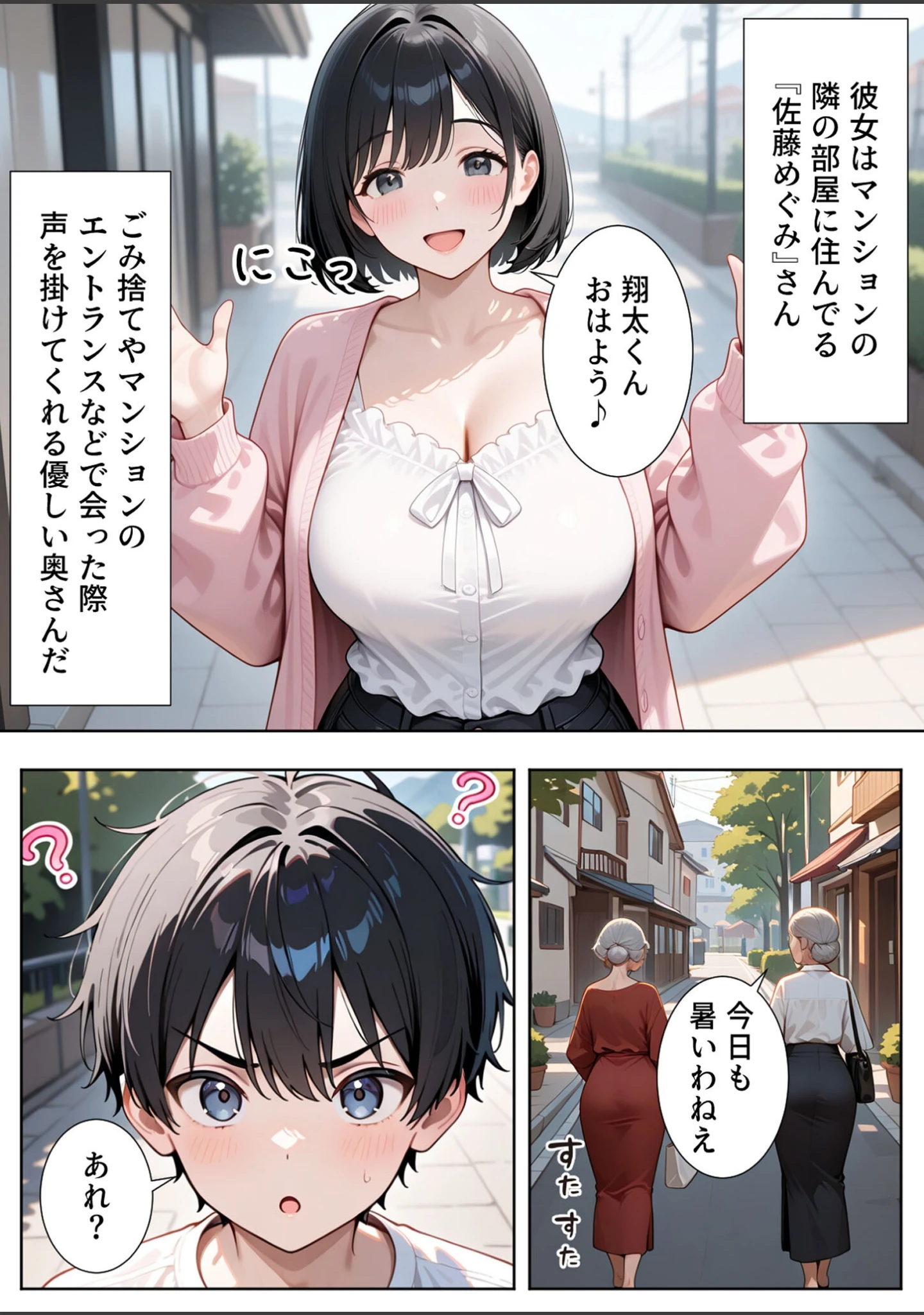 「隣の人妻達と関係をもったボクが最高の学生性活を送った話 モザイク版」（ぱにぱに） 試し読み 3ページ目