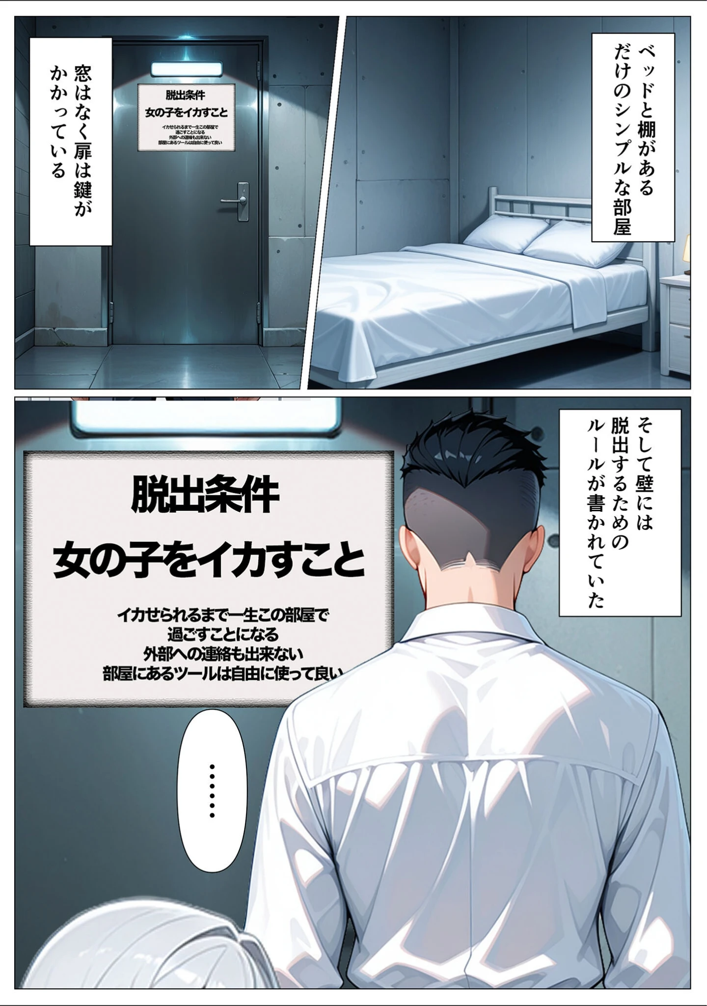 「教え子のダウナーギャルをイかせないと出られない部屋 モザイク版」（かのん絵師） 試し読み 3ページ目