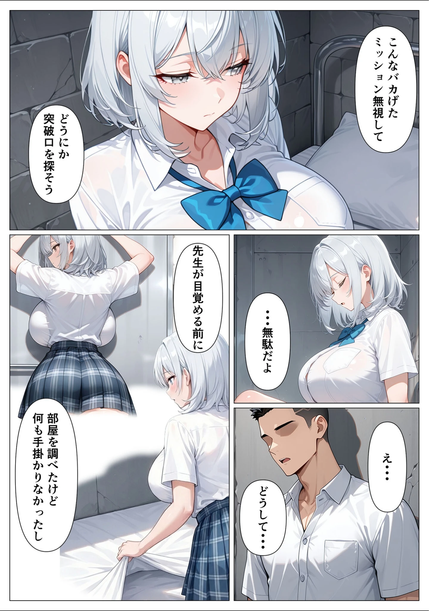 「教え子のダウナーギャルをイかせないと出られない部屋 モザイク版」（かのん絵師） 試し読み 6ページ目