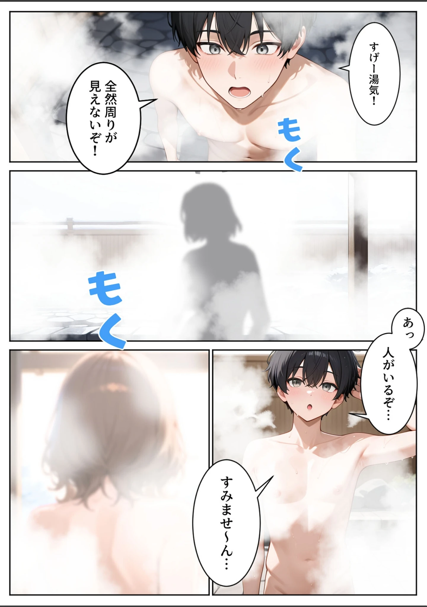 「ゆけむり混浴温泉 田舎に転校したら混浴で同級生とハメることになった話 モザイク版」（ぱにぱに） 試し読み 8ページ目