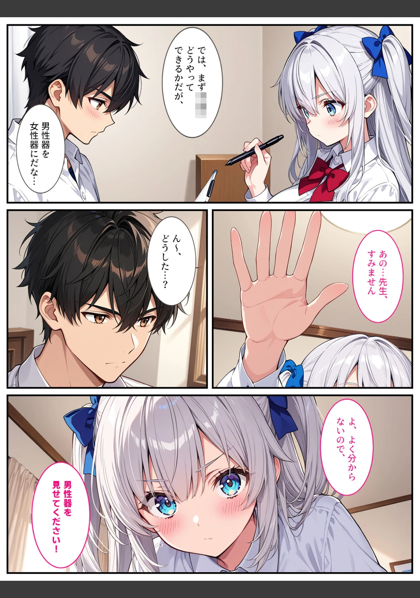 「清純無垢な爆乳●●●●を性教育の実習で孕ませちゃいました！ モザイク版」（StudioSR） 試し読み 12ページ目