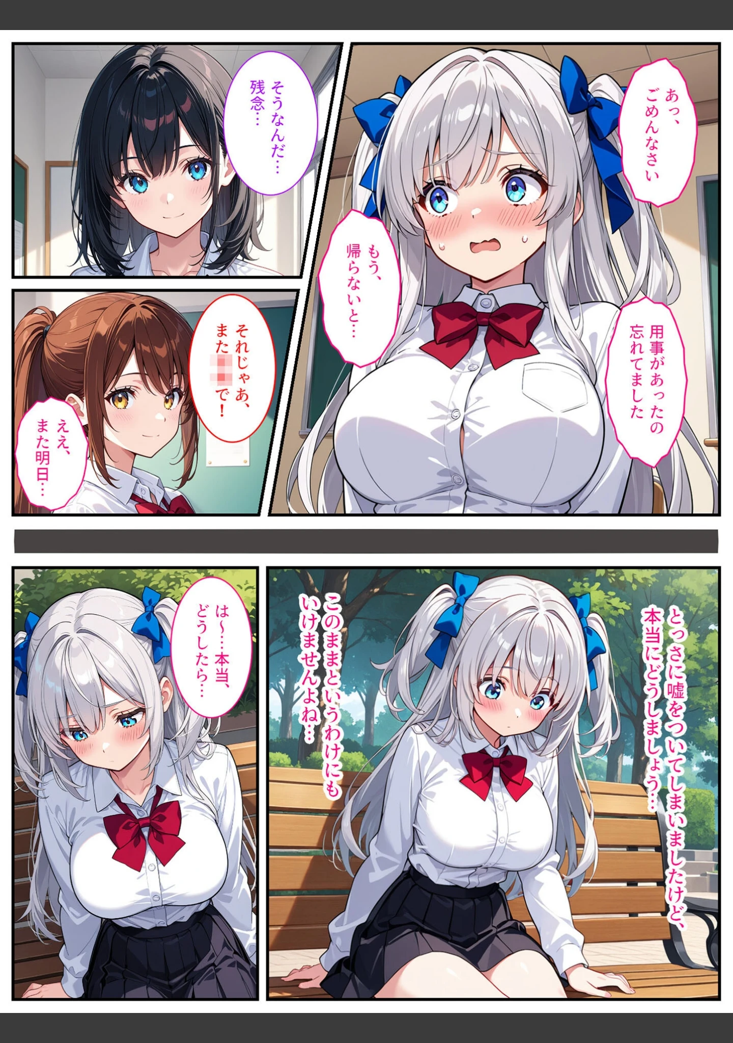 「清純無垢な爆乳●●●●を性教育の実習で孕ませちゃいました！ モザイク版」（StudioSR） 試し読み 5ページ目