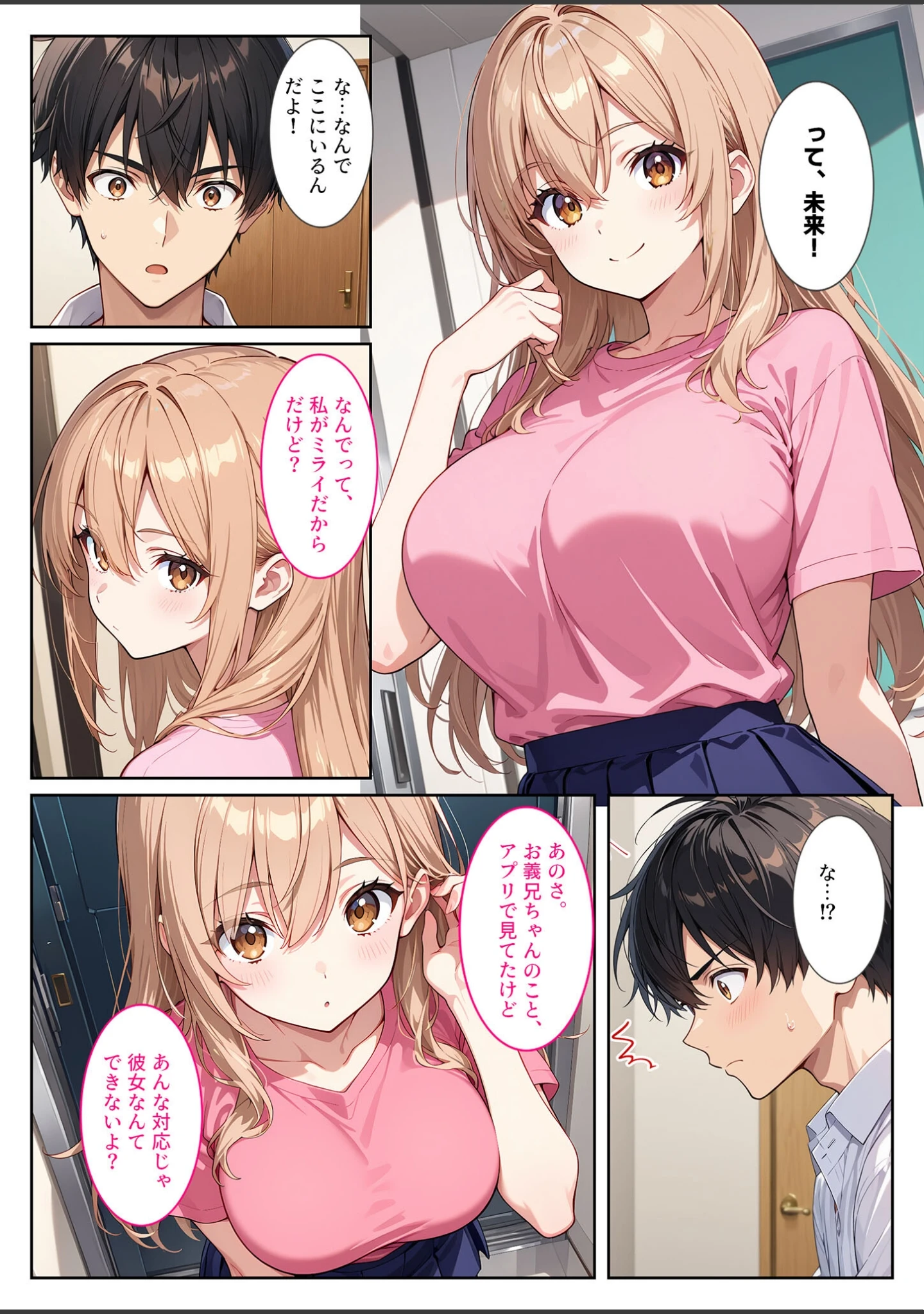 「マッチングアプリで来た爆乳義妹に誘惑されて孕ませました！ モザイク版」（StudioSR） 試し読み 8ページ目