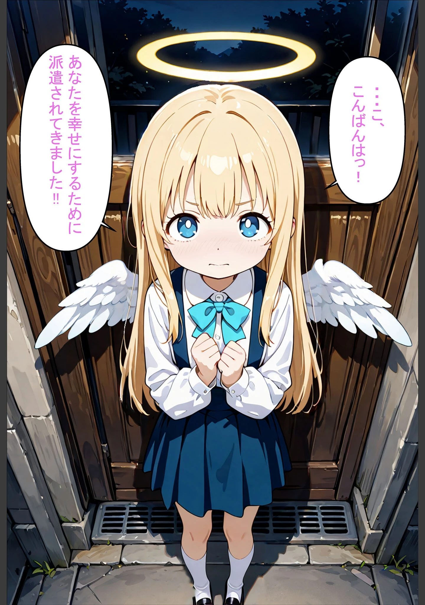 「人々を幸せにするために来た無垢な見習い天使にHなお願いをしてみた話〜これも使命のため…！〜 モザイク版」（シコてくのろじー） 試し読み 5ページ目