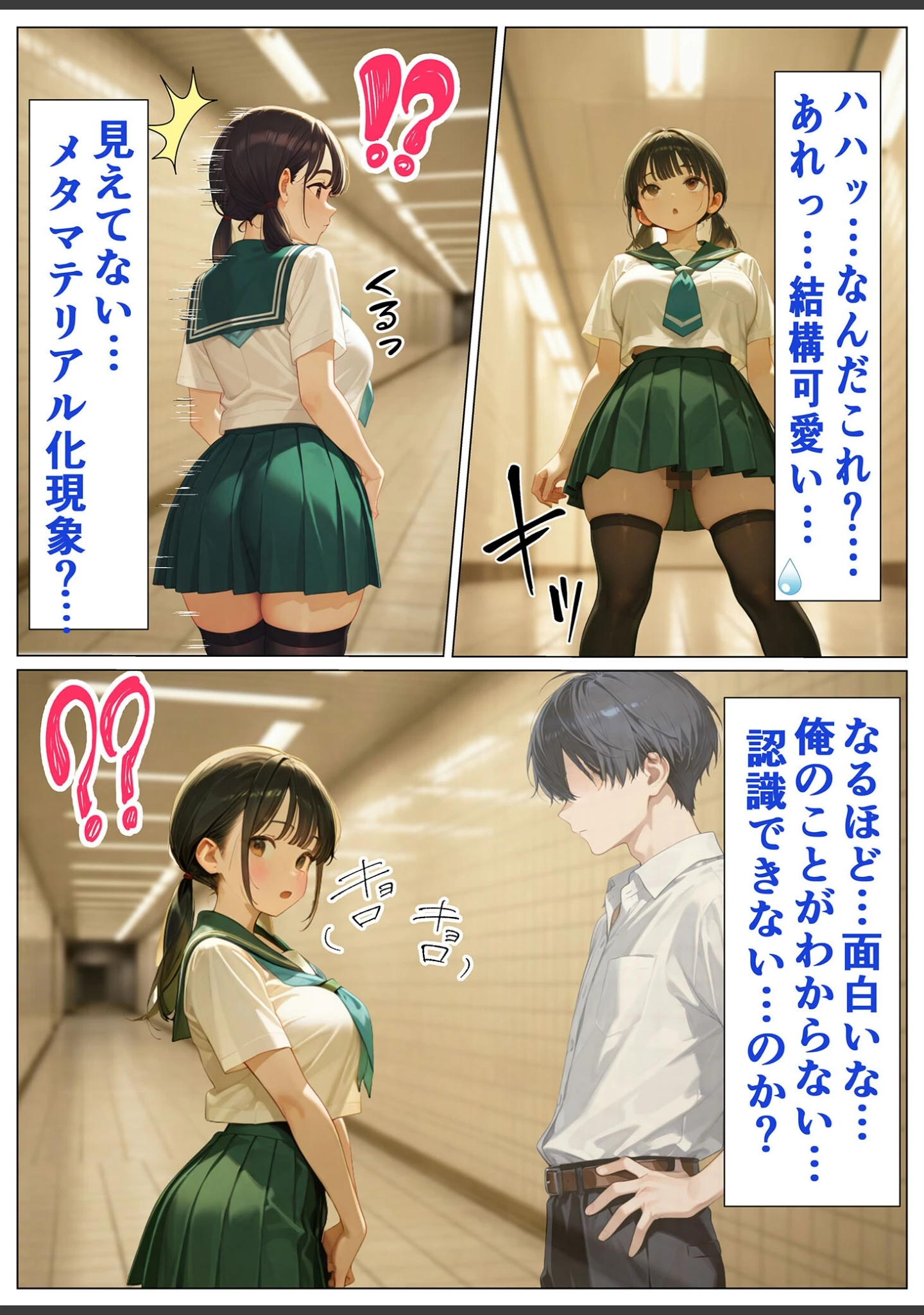 「透明人間ドリンク モザイク版」（おなかいっぱい） 試し読み 9ページ目