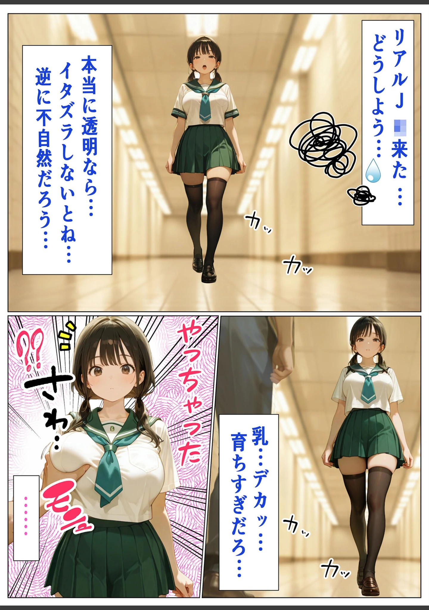 「透明人間ドリンク モザイク版」（おなかいっぱい） 試し読み 8ページ目
