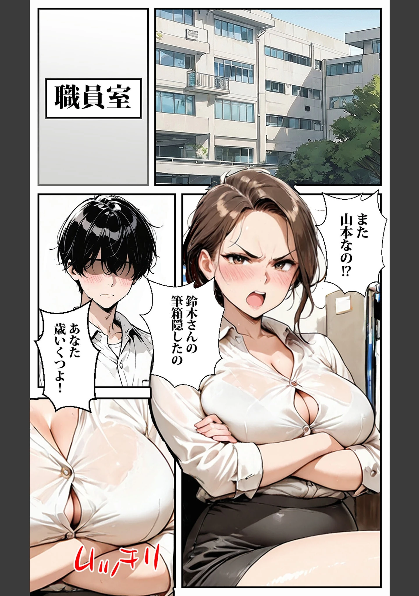 「マチアプで出会った女●師がオナホになっちゃった モザイク版」（東京漫画研究所） 試し読み 3ページ目