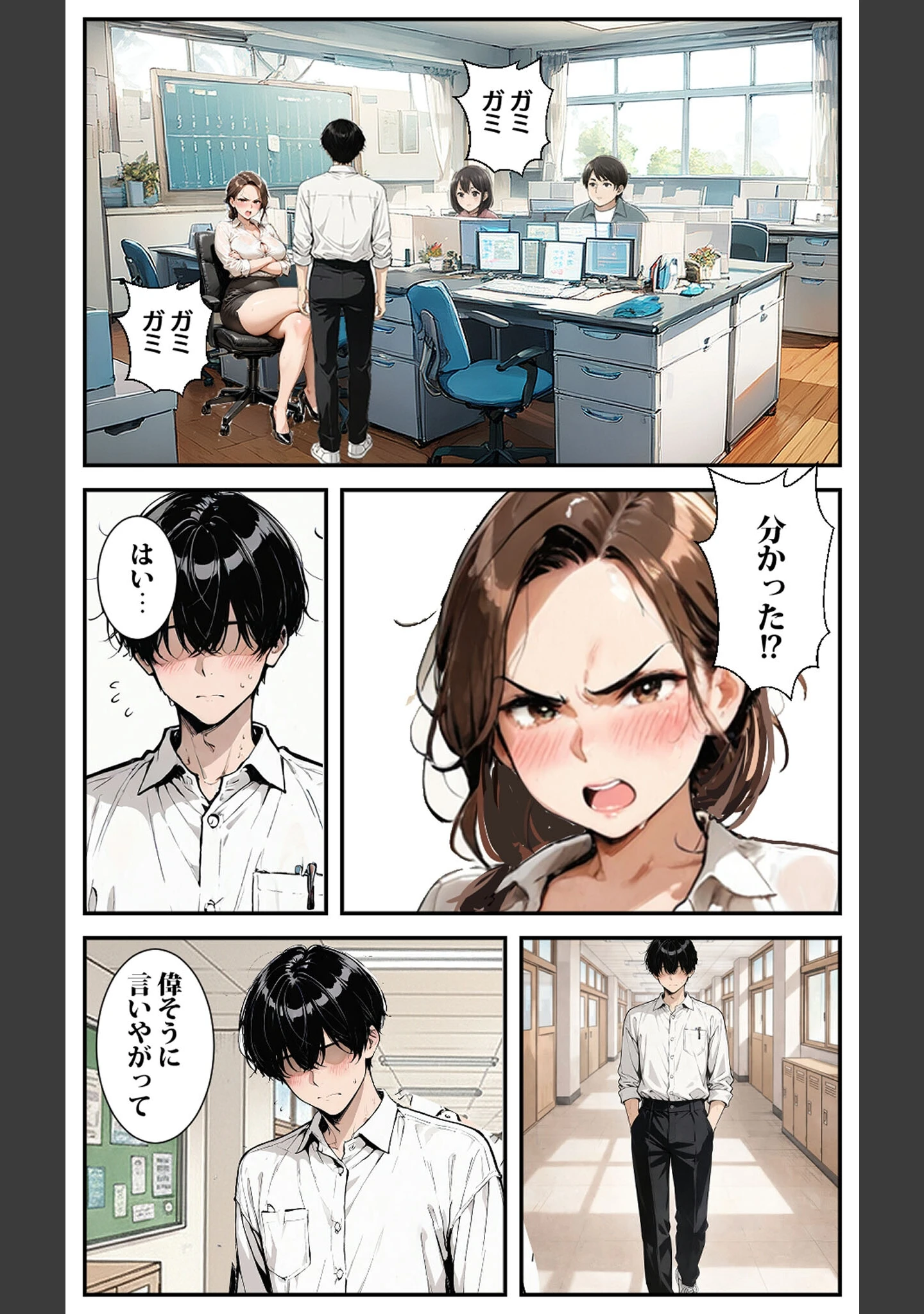 「マチアプで出会った女●師がオナホになっちゃった モザイク版」（東京漫画研究所） 試し読み 5ページ目