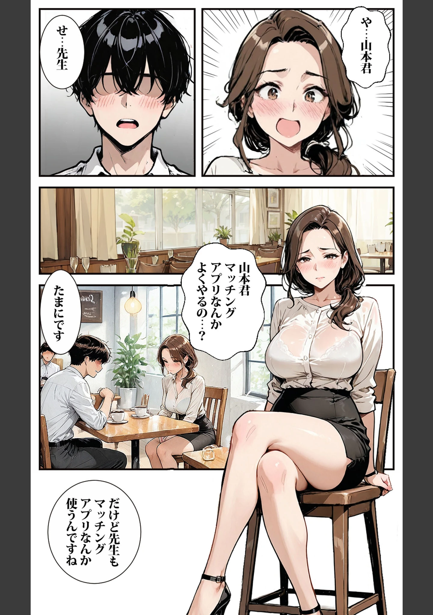「マチアプで出会った女●師がオナホになっちゃった モザイク版」（東京漫画研究所） 試し読み 8ページ目