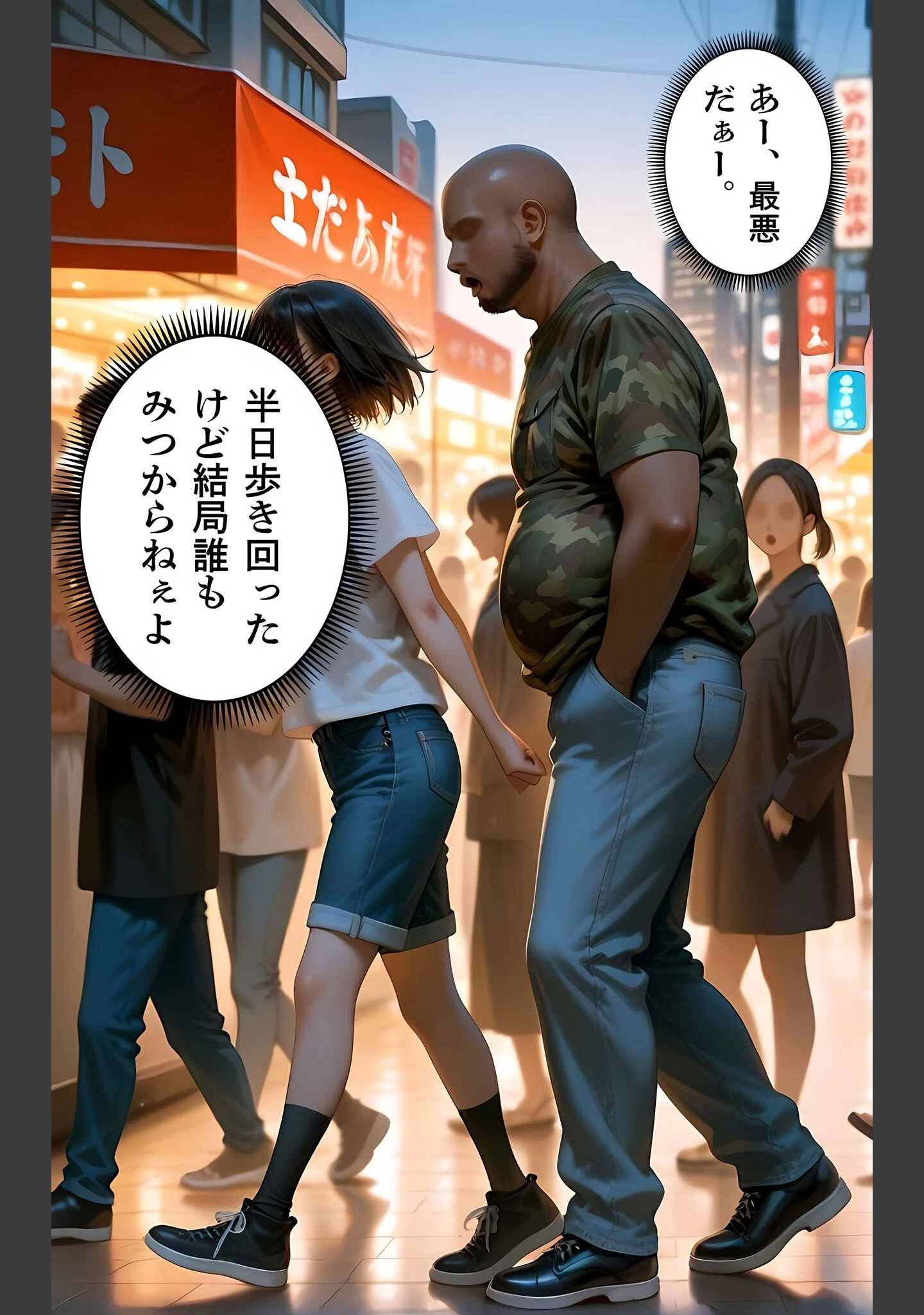 「水着撮影会のはずが、いつのまにかおぢさんち〇ぽに沼る話 モザイク版」（メコ神） 試し読み 12ページ目