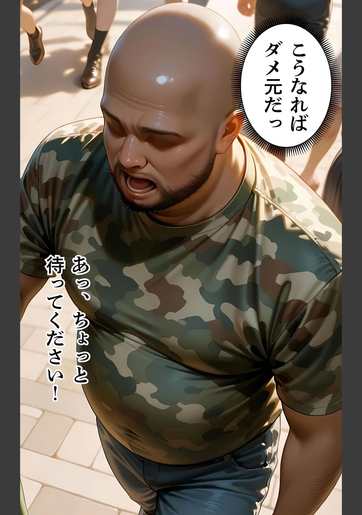 「水着撮影会のはずが、いつのまにかおぢさんち〇ぽに沼る話 モザイク版」（メコ神） 試し読み 19ページ目