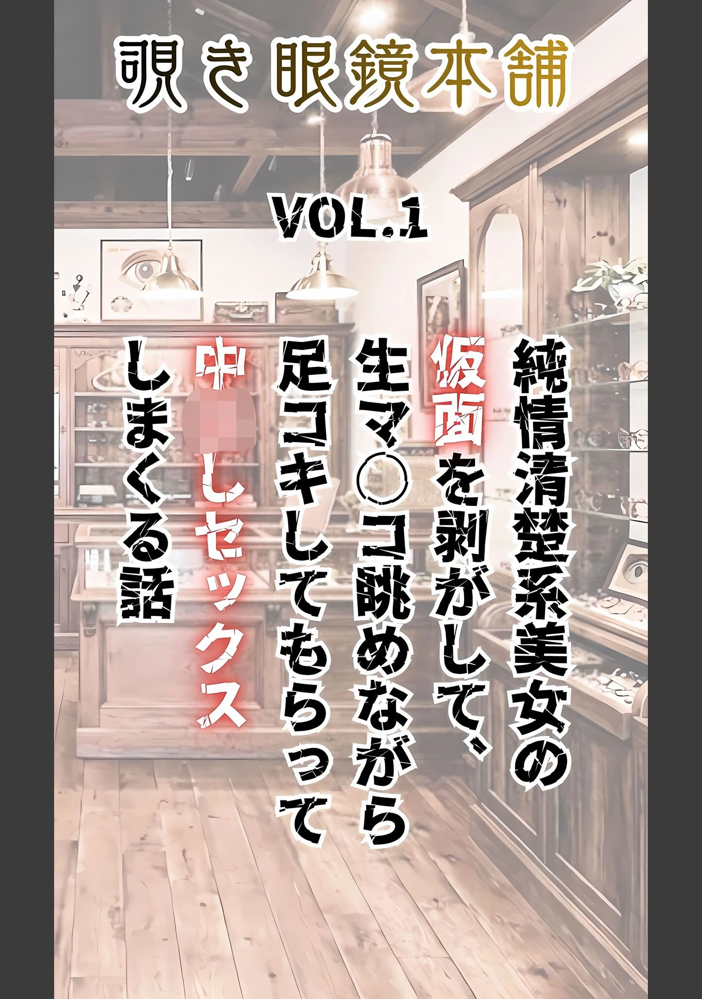 「【覗き眼鏡本舗】〜純情清楚系美女の仮面を剥がして生マ●コ眺めながら足コキしてもらって中●しセックスしまくる話〜 モザイク版」（メコ神） 試し読み 4ページ目