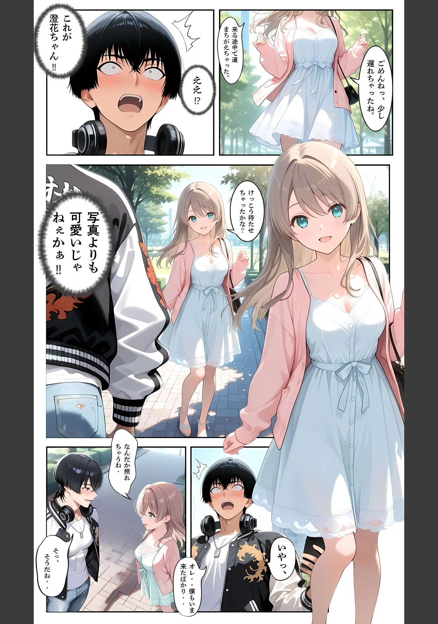 「【覗き眼鏡本舗】〜純情清楚系美女の仮面を剥がして生マ●コ眺めながら足コキしてもらって中●しセックスしまくる話〜 モザイク版」（メコ神） 試し読み 8ページ目