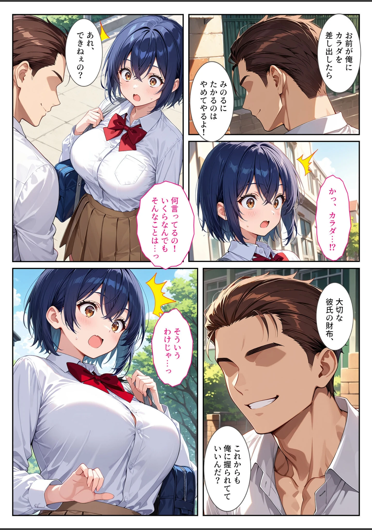 「僕の爆乳彼女が絶倫ヤンキーに寝取られて性玩具にされる話 モザイク版」（StudioSR） 試し読み 10ページ目