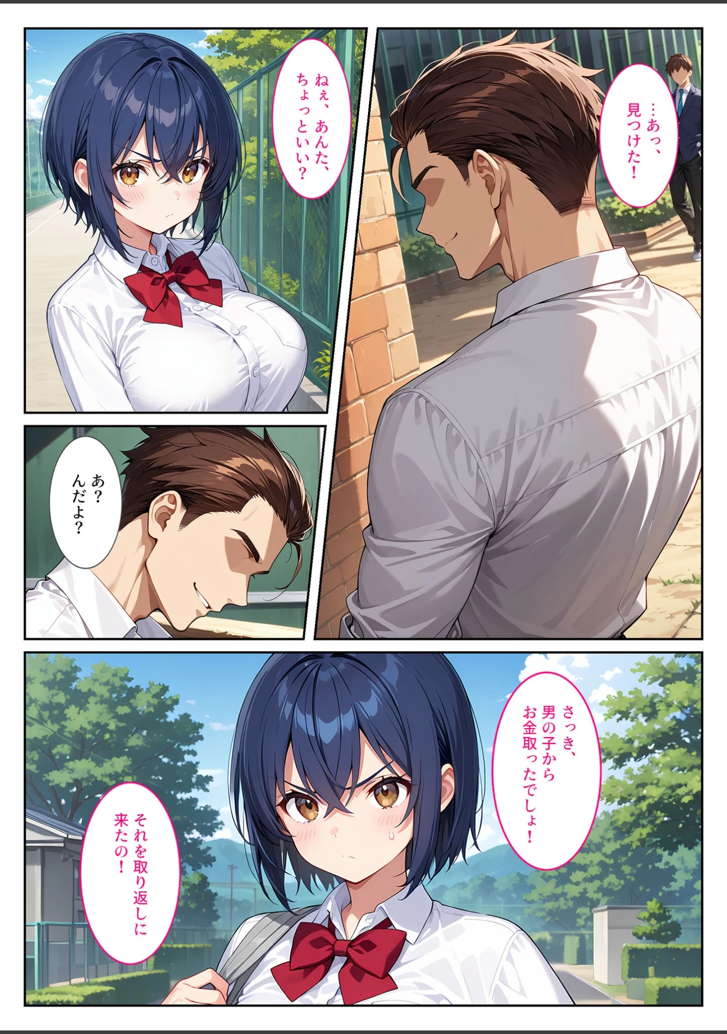 「僕の爆乳彼女が絶倫ヤンキーに寝取られて性玩具にされる話 モザイク版」（StudioSR） 試し読み 7ページ目