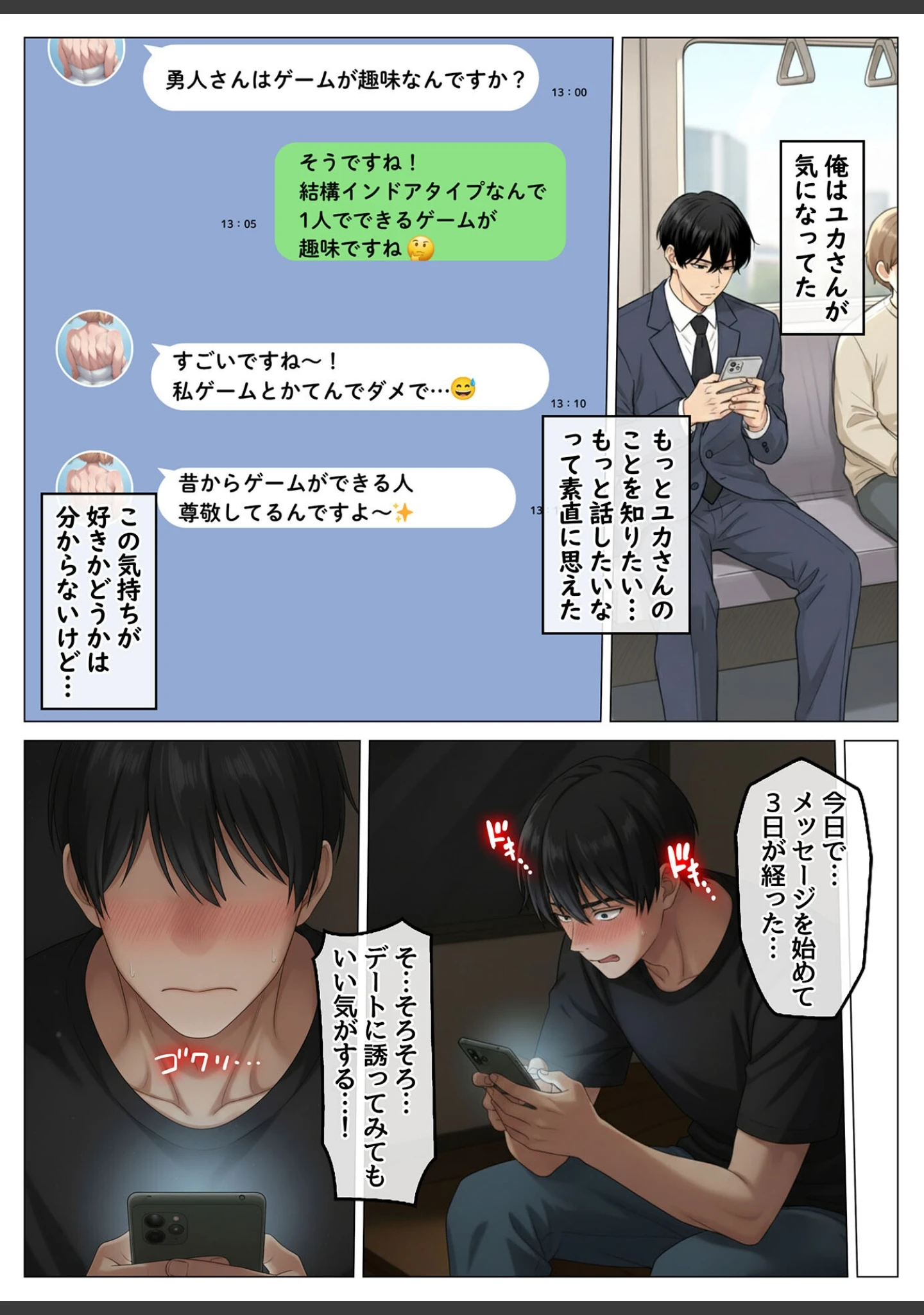 「マッチングアプリで出会ったむちむち美女が、まさかの隣人で人妻だった件 モザイク版」（ハレノヒ） 試し読み 14ページ目