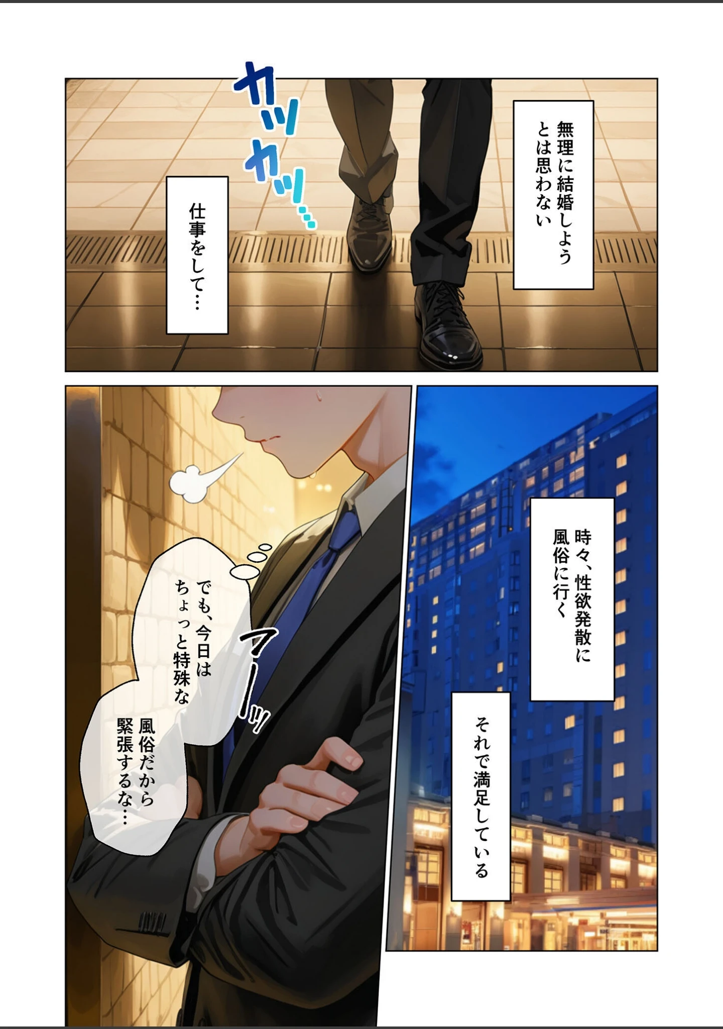 「マッチング型純愛風俗店「レッドリンク」 モザイク版」（丼栗） 試し読み 2ページ目