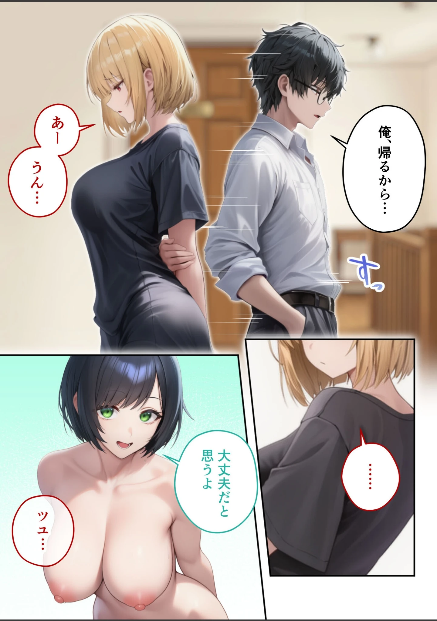 「真夏のビッチな姉妹ハーレム 〜オ○ニー中毒ギャル達の家庭教師になった俺〜 モザイク版」（ガムイチ） 試し読み 6ページ目