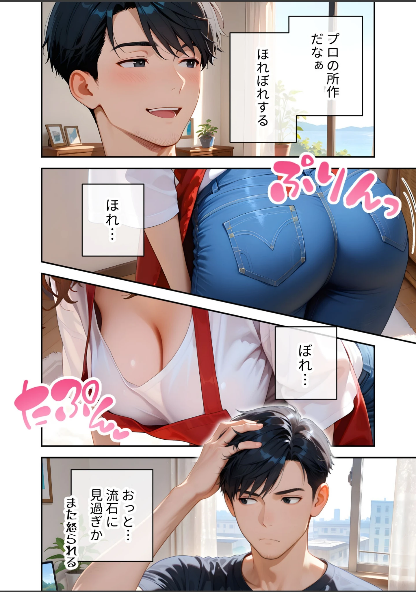 「家性婦の成瀬さんは竿のお掃除までしてくれる モザイク版」（我々ぺこり） 試し読み 13ページ目