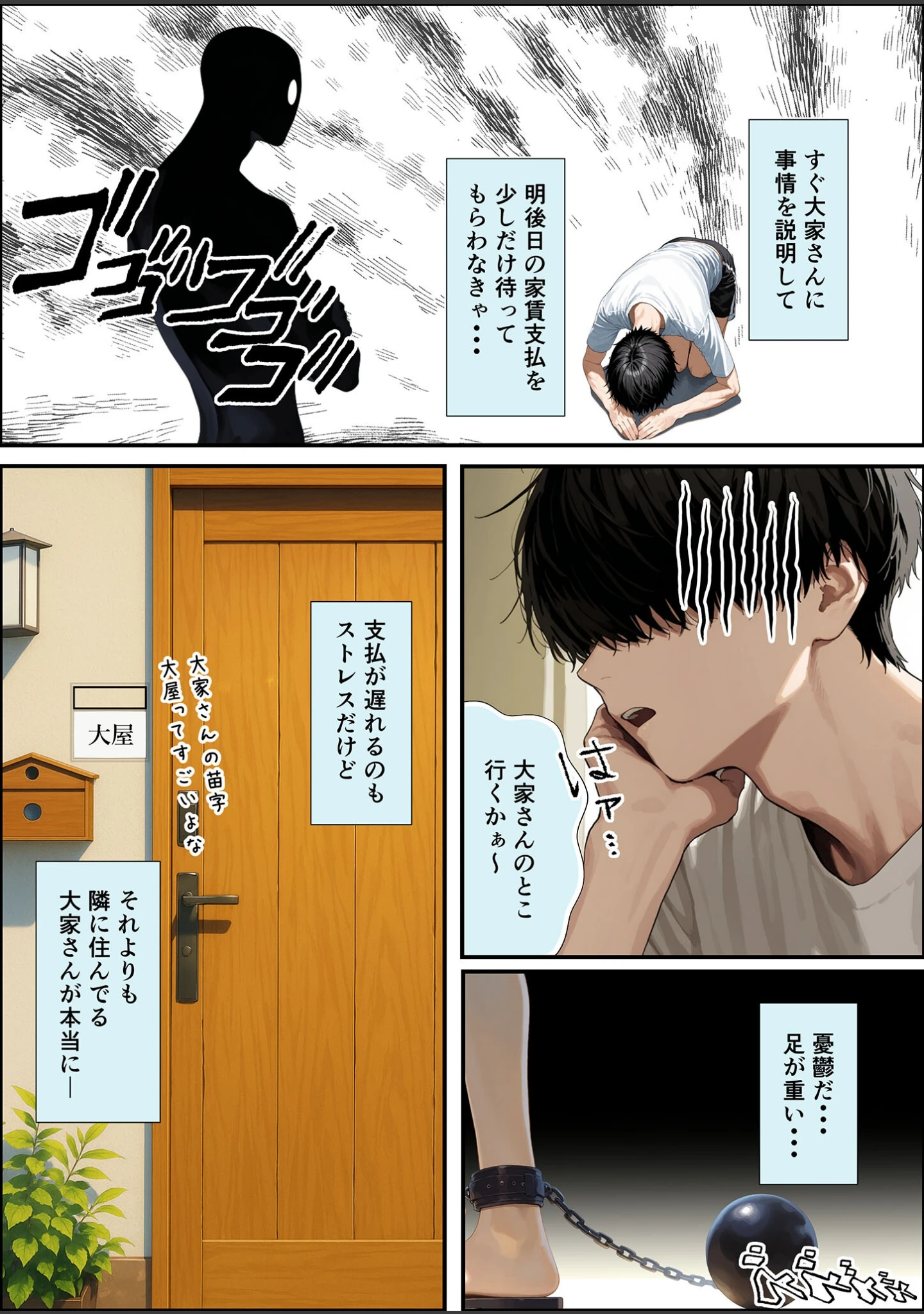 「チン体契約 欲求不満限界アラサー大家にチ●ポを請求される【合冊版】 モザイク版」（潮吹きんぐ） 試し読み 5ページ目