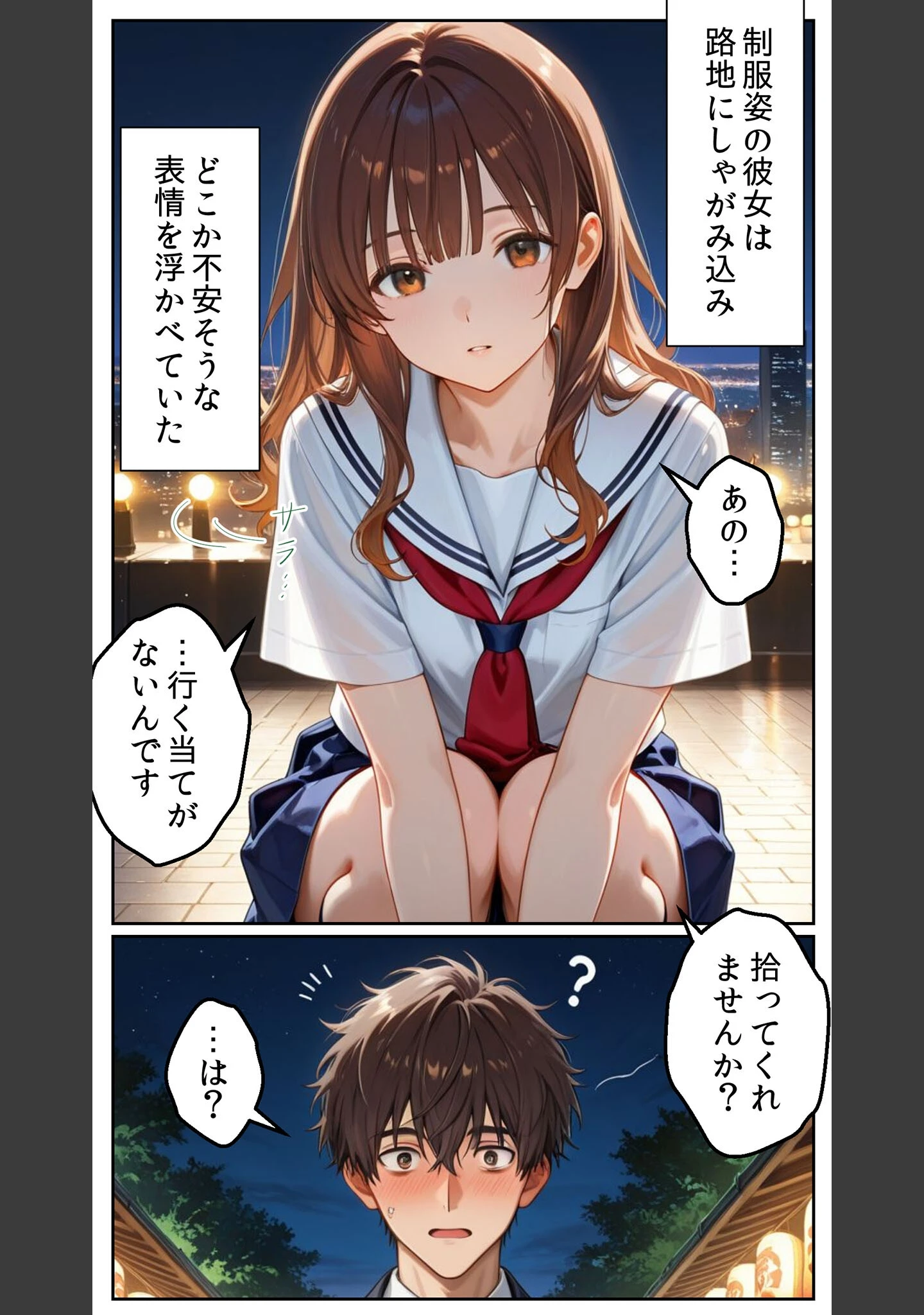 「プロポーズに失敗した俺が、制服コスの20歳女子を拾って秘密の背徳浮気SEXした話 モザイク版」（とろとろコミック） 試し読み 9ページ目