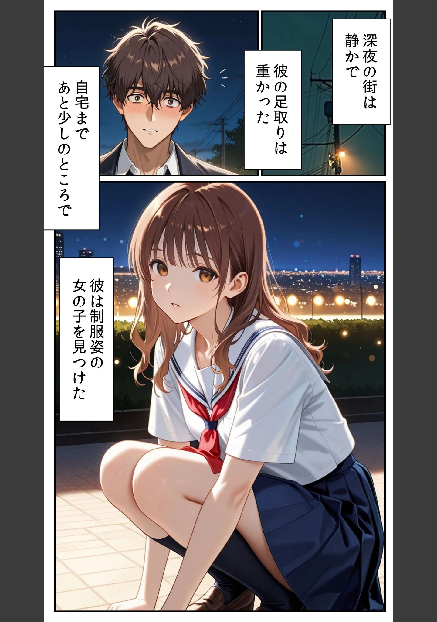 「プロポーズに失敗した俺が、制服コスの20歳女子を拾って秘密の背徳浮気SEXした話 モザイク版」（とろとろコミック） 試し読み 8ページ目