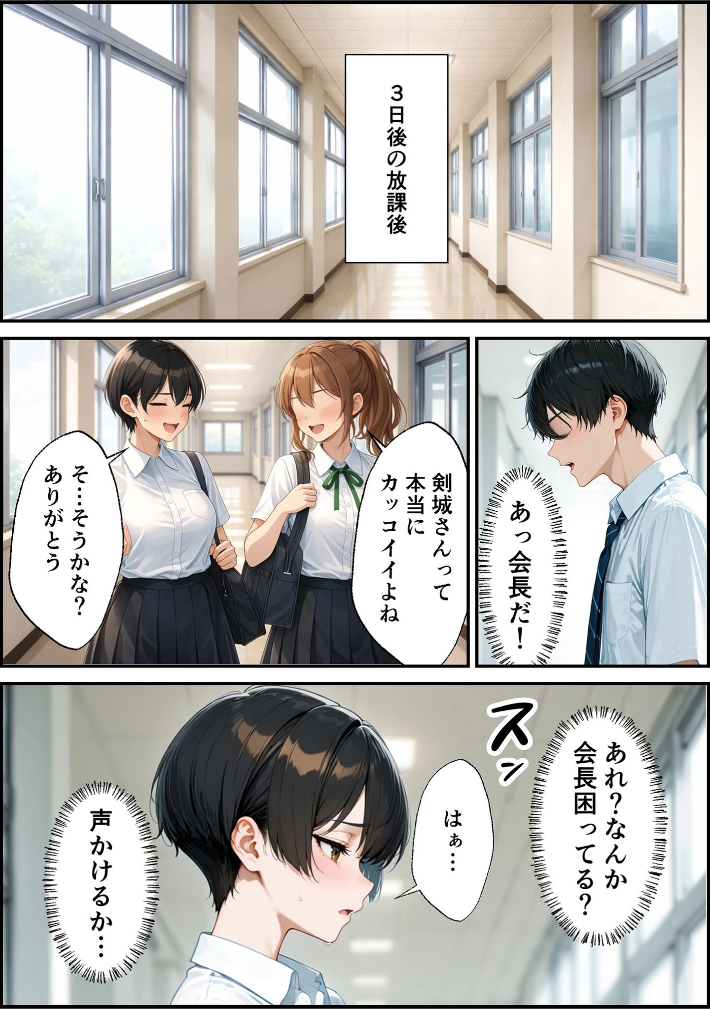 「女の子扱いされたい王子様な委員長があまあま中●しセックスでメスになる話 モザイク版」（かわいいイチゴ1000％） 試し読み 9ページ目
