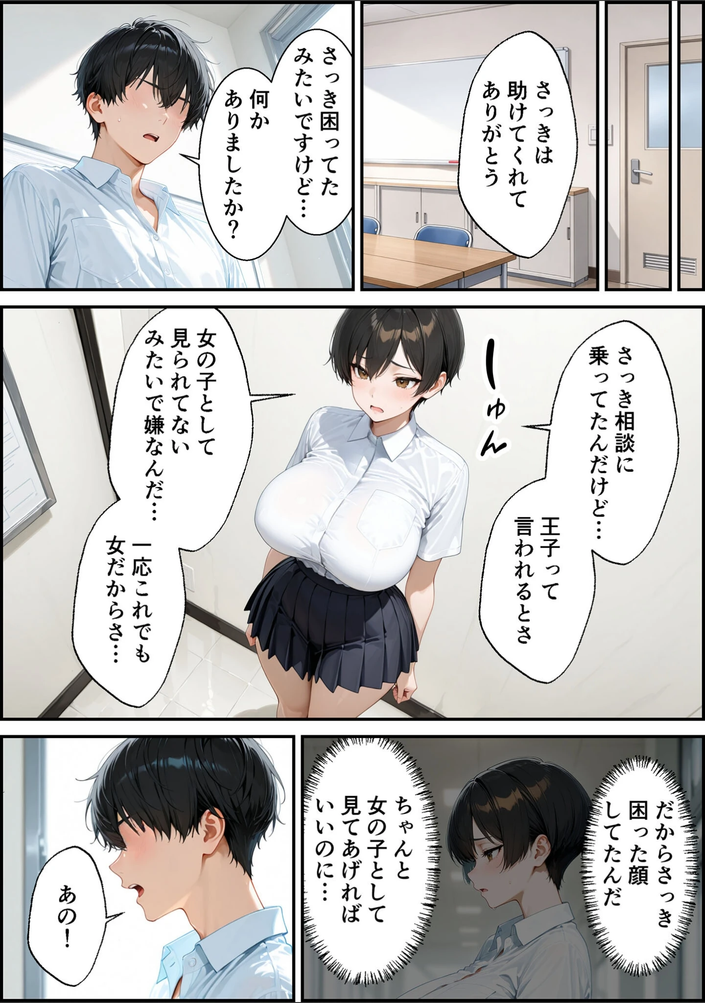 「女の子扱いされたい王子様な委員長があまあま中●しセックスでメスになる話 モザイク版」（かわいいイチゴ1000％） 試し読み 11ページ目