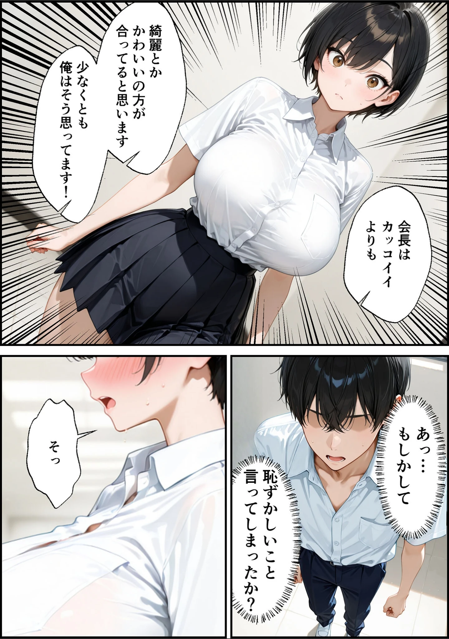 「女の子扱いされたい王子様な委員長があまあま中●しセックスでメスになる話 モザイク版」（かわいいイチゴ1000％） 試し読み 12ページ目