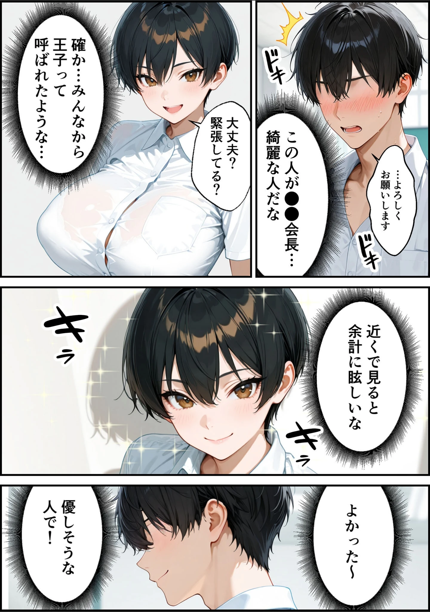 「女の子扱いされたい王子様な委員長があまあま中●しセックスでメスになる話 モザイク版」（かわいいイチゴ1000％） 試し読み 5ページ目