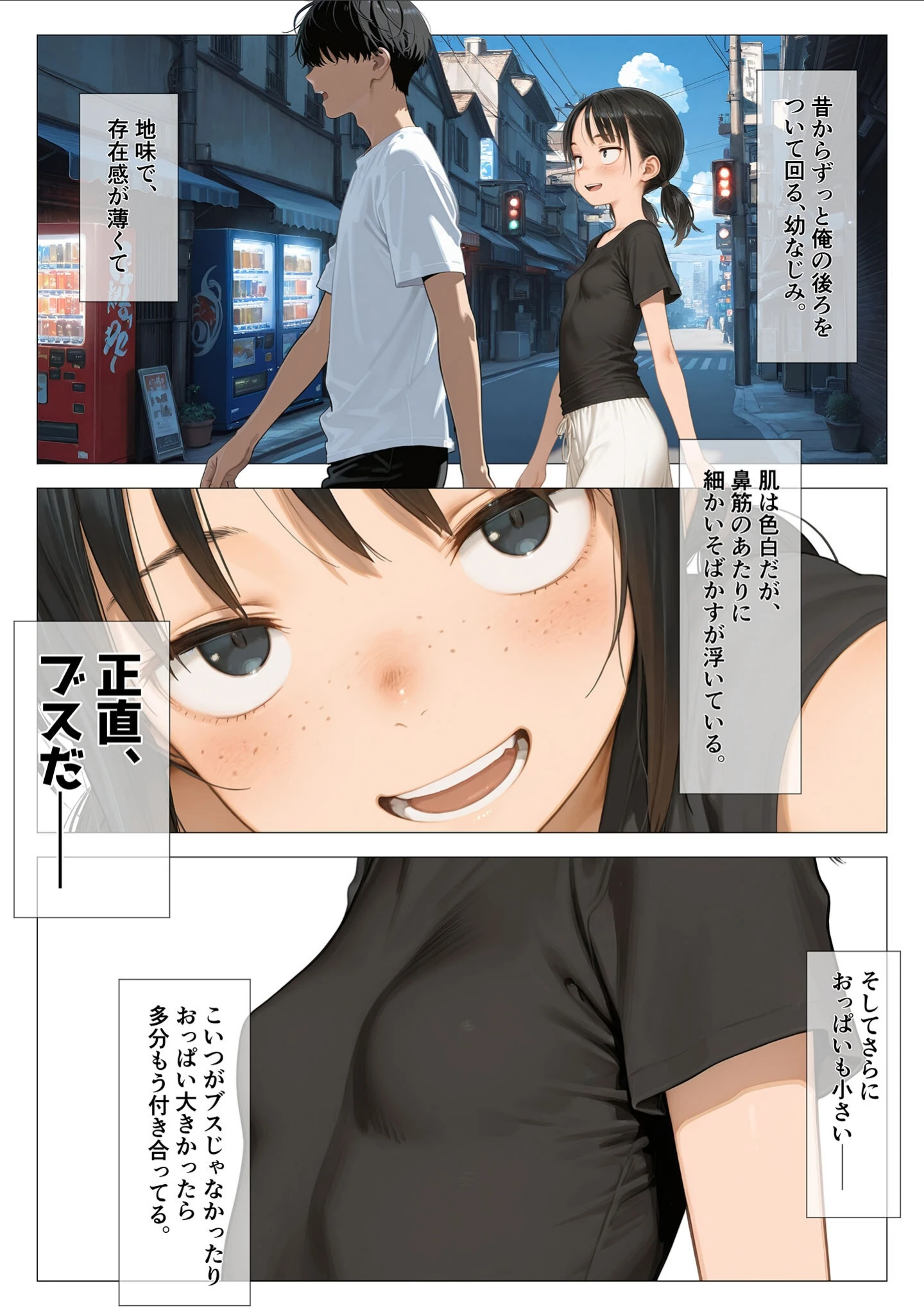 「ちいぶす-おっぱい小さくてブスだけどいつでもヤレる幼馴染-電子書籍特装版 モザイク版」（kz） 試し読み 3ページ目