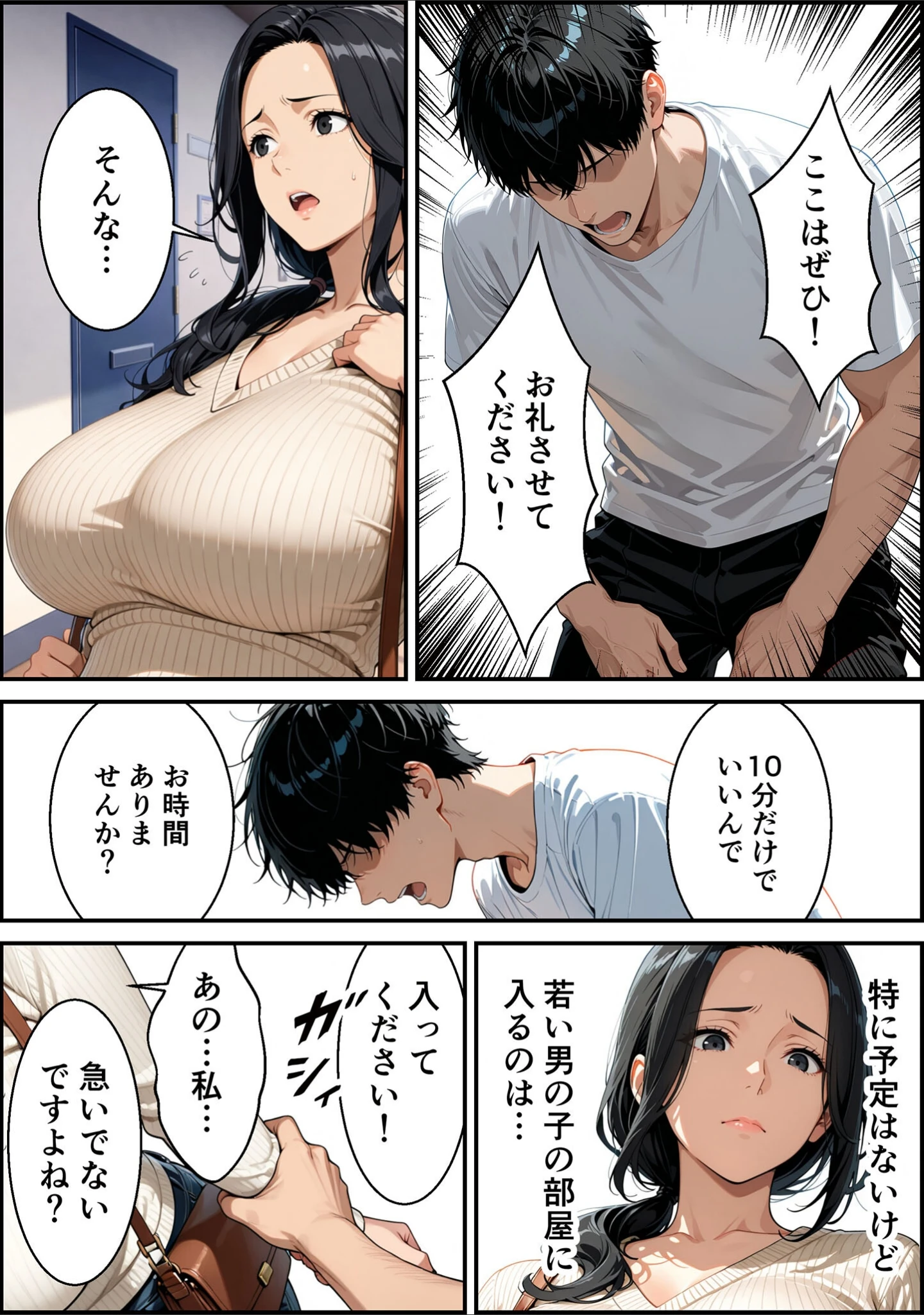 「ドスケベ黒乳首の専業主婦38歳が隣に住む大学生に中●しされセフレ堕ち モザイク版」（かわいいイチゴ1000％） 試し読み 6ページ目