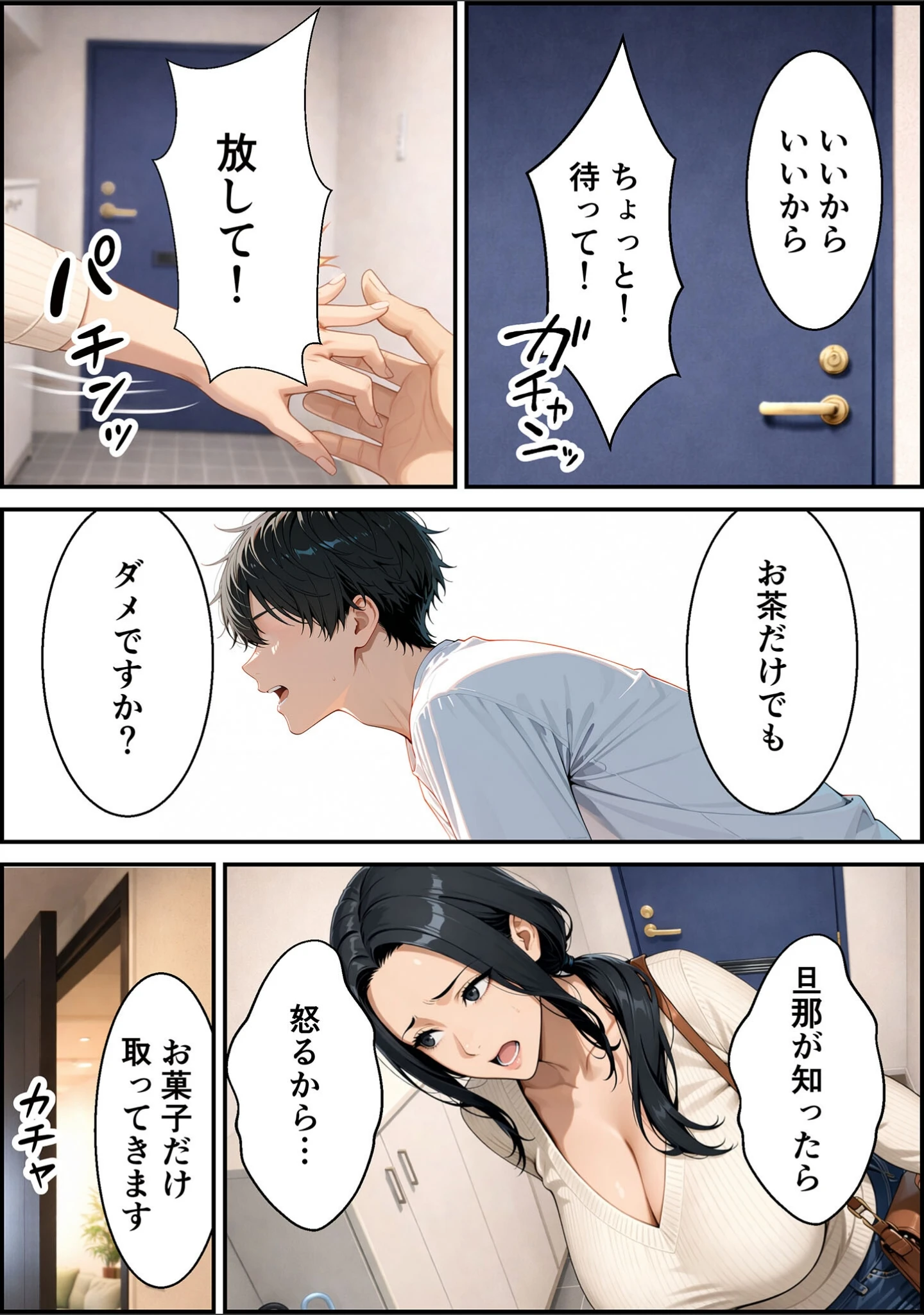 「ドスケベ黒乳首の専業主婦38歳が隣に住む大学生に中●しされセフレ堕ち モザイク版」（かわいいイチゴ1000％） 試し読み 7ページ目