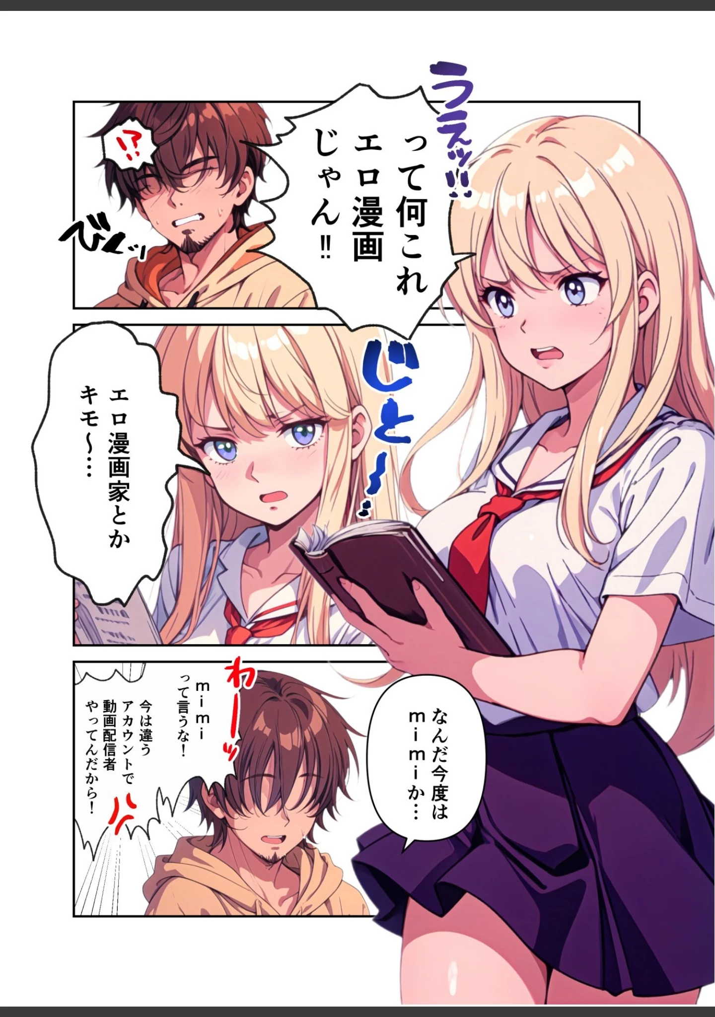 「俺の描いたエロ漫画のヒロイン×4が家に押しかけて来るってマジ！？【FANZA限定特典付き】」（ぶんたん） 試し読み 12ページ目