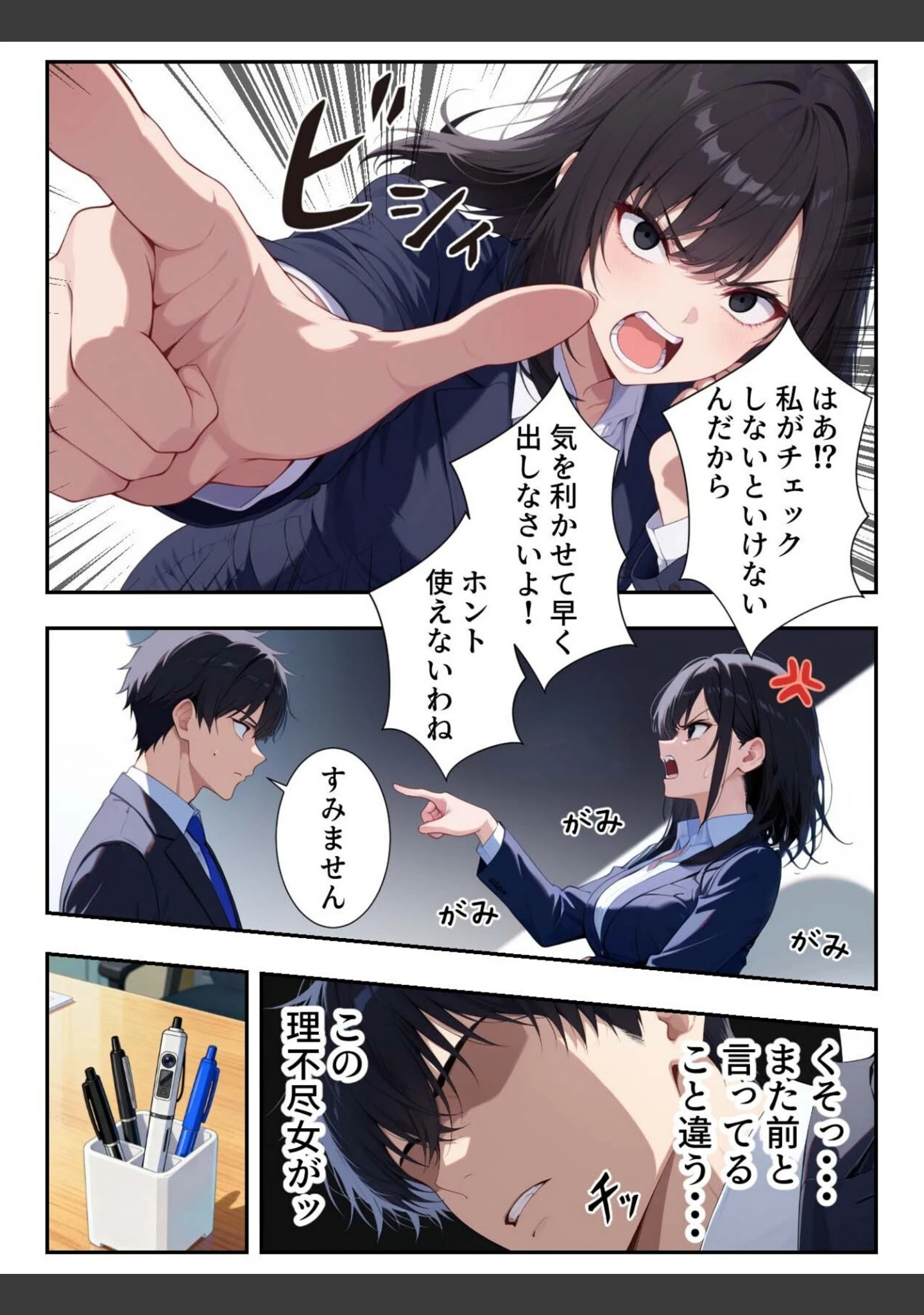 「パワハラ女上司の弱みを握ったのでヤリたい放題した話」（だぶるクリっく） 試し読み 3ページ目