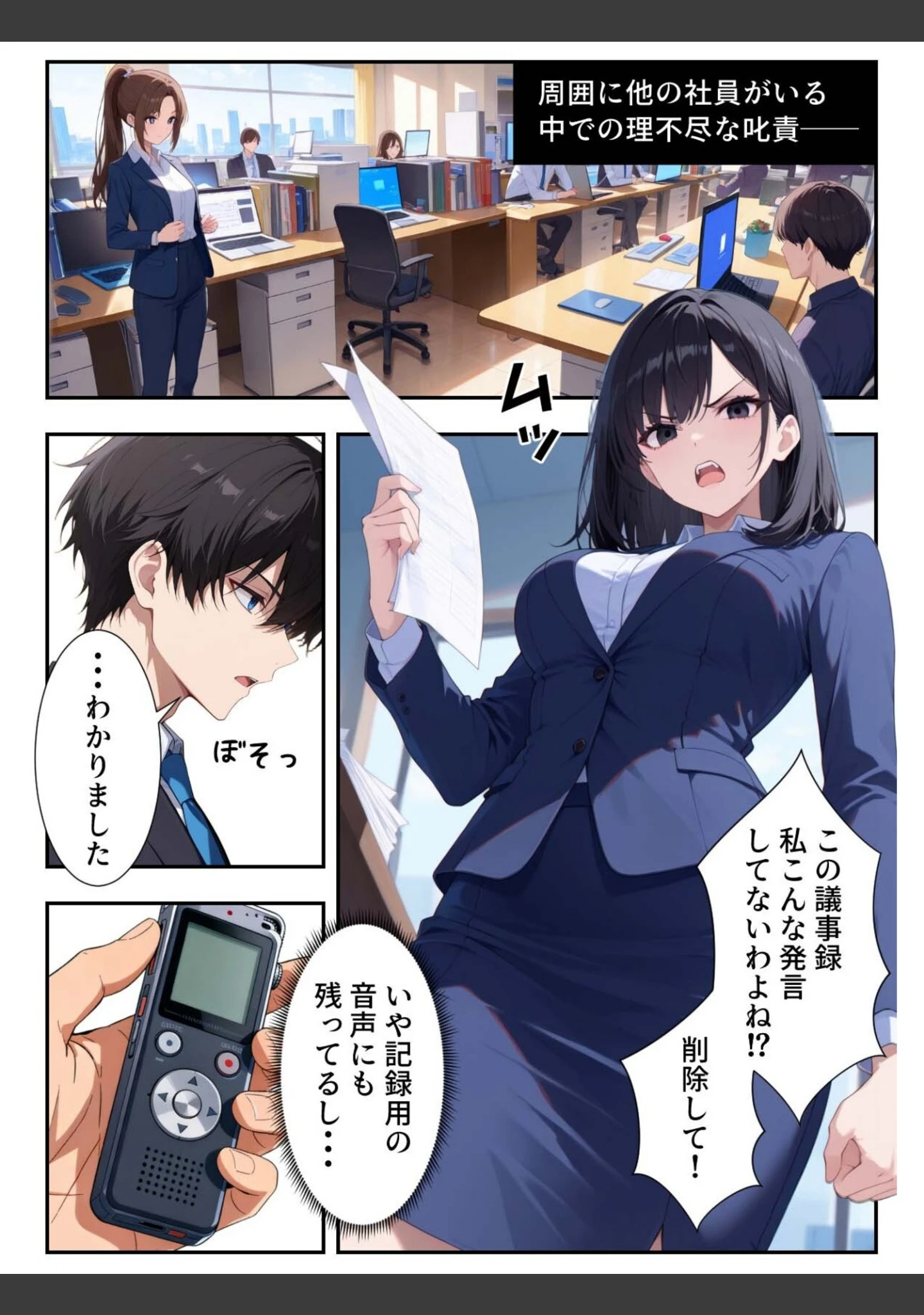 「パワハラ女上司の弱みを握ったのでヤリたい放題した話」（だぶるクリっく） 試し読み 5ページ目