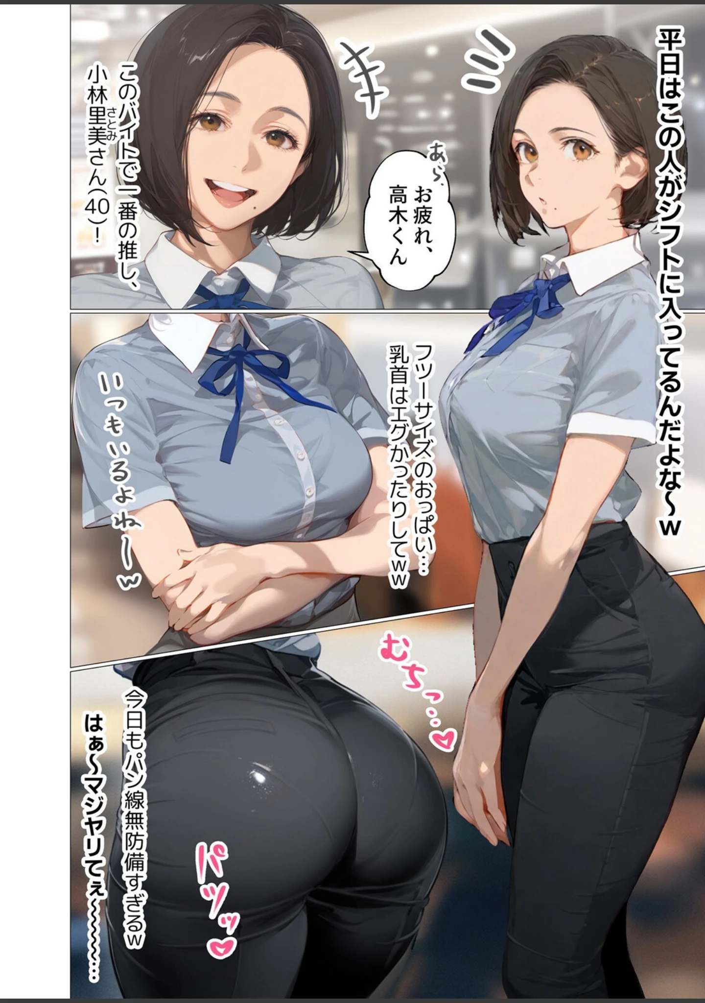 「バ先のパート主婦（アラフォー・子持ち）旦那も知らない変態SEXで寝取り開発【デジタル特装版】【FANZA限定版】」（mamaya） 試し読み 4ページ目
