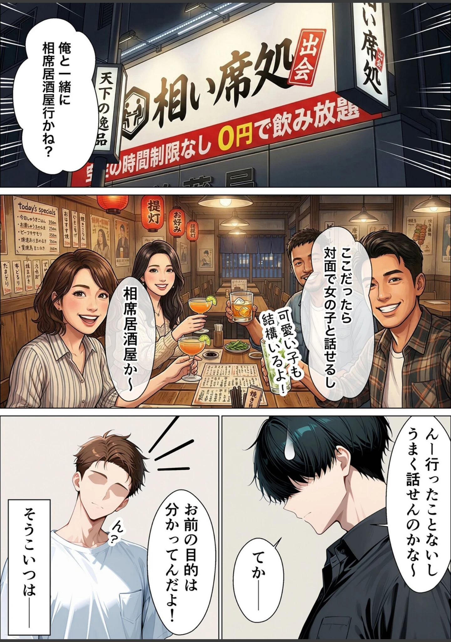 「相席居酒屋で出会ったダウナーギャルと朝まで本能剥き出しイチャラブセックス 1」（たむりん） 試し読み 4ページ目