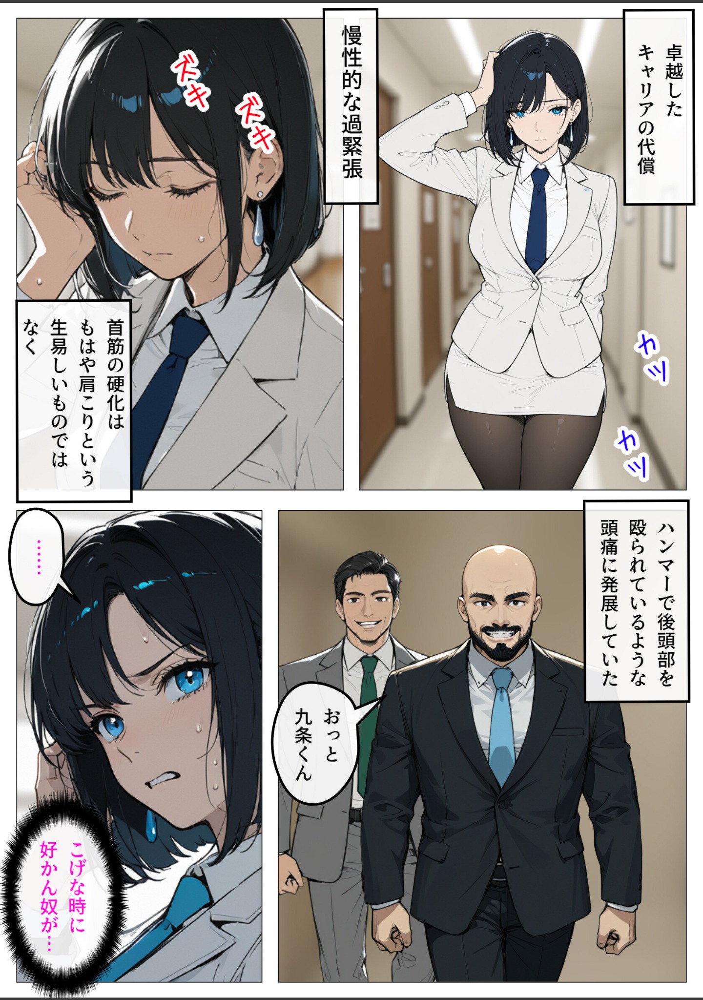 完璧女上司 無能部下のマッサージを受け 故郷の訛りで大絶叫【モザイク版】 サンプル 15