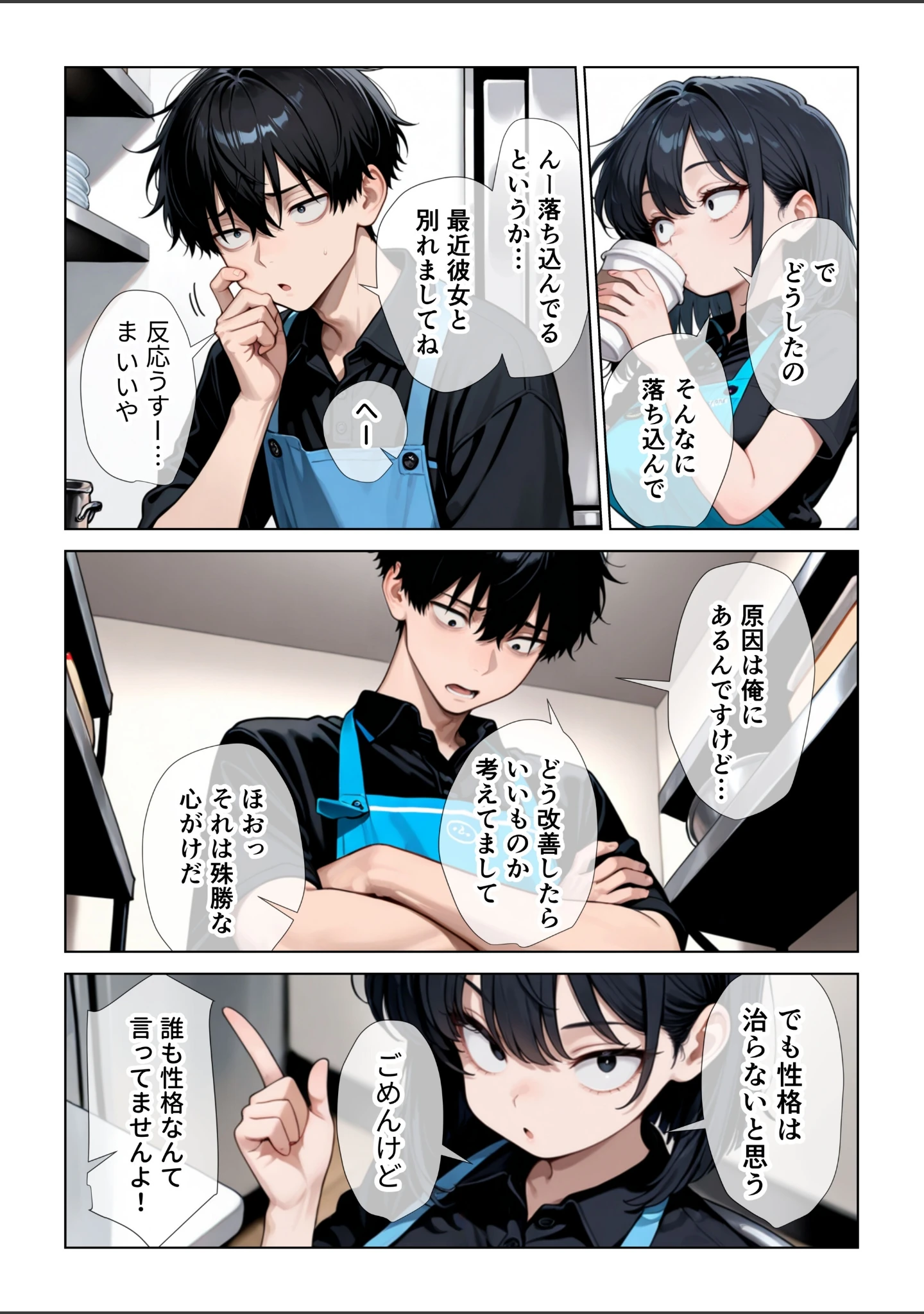 「オナニーしすぎて遅漏の俺が先輩の執拗なキスハメと中出し懇願で暴発させられた挙句イキ癖つけられて早漏になっちゃった話【棒消し修正版】」（ぱびゅ） 試し読み 4ページ目