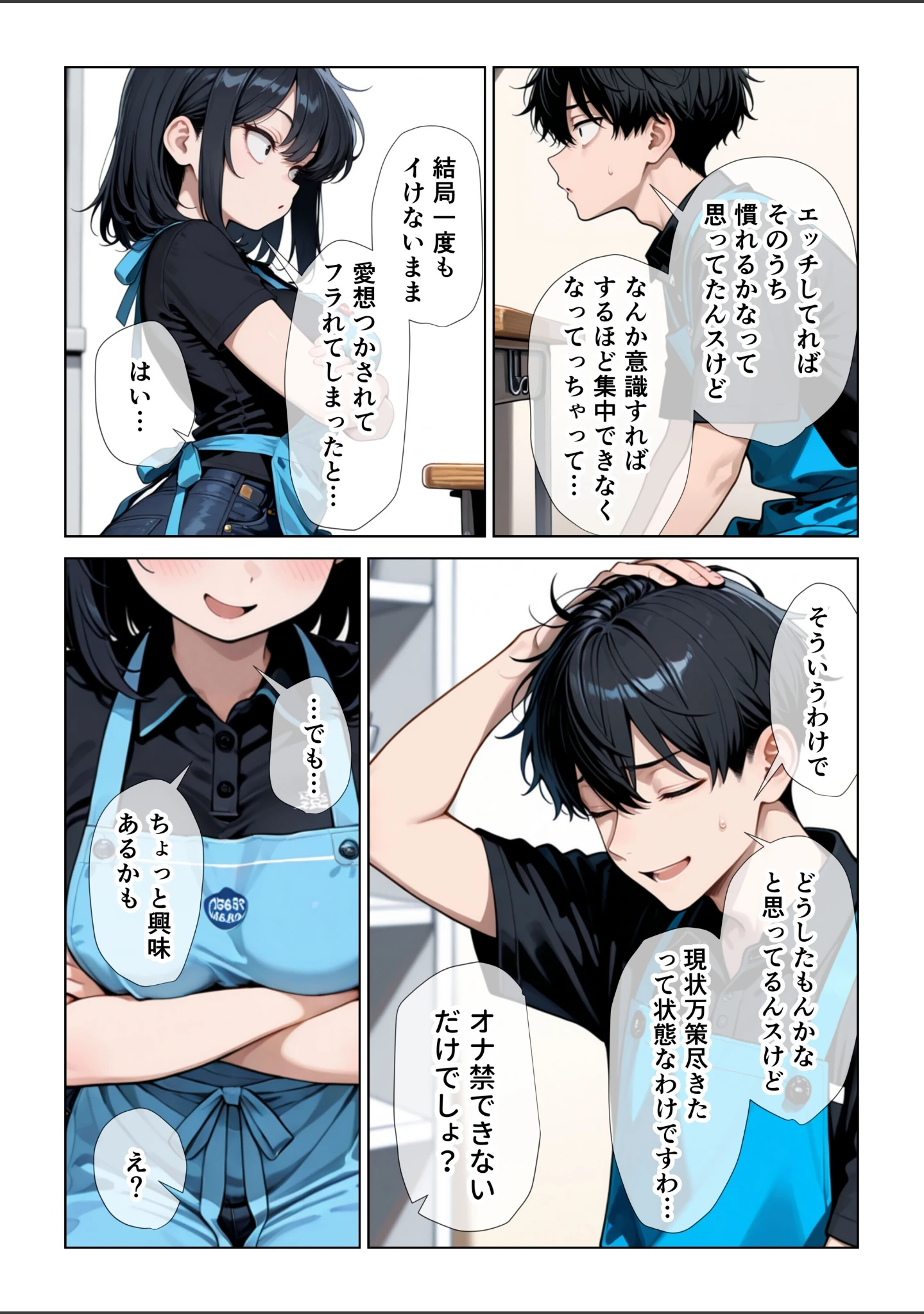 「オナニーしすぎて遅漏の俺が先輩の執拗なキスハメと中出し懇願で暴発させられた挙句イキ癖つけられて早漏になっちゃった話【棒消し修正版】」（ぱびゅ） 試し読み 7ページ目