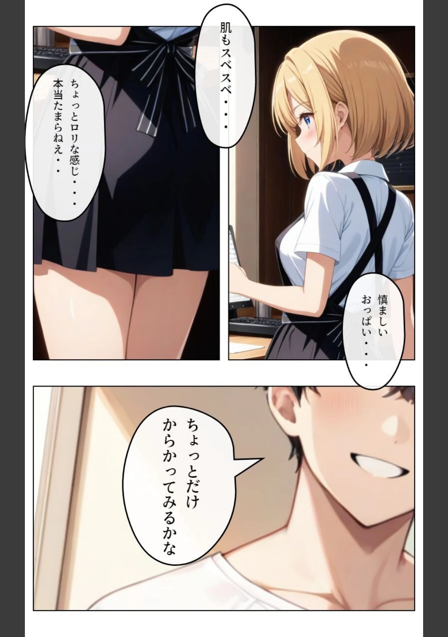 「くそキモ店長に弱みを握られ犯●れまっくた金髪ロリJK【モザイク版】」（憧れ委員会） 試し読み 2ページ目