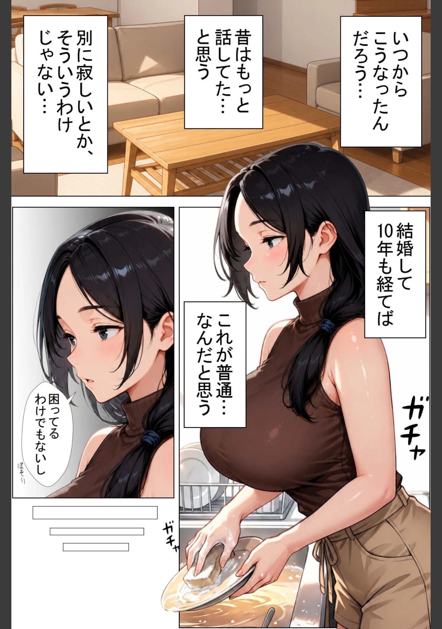 「隣の新婚夫を淫乱人妻が寝取って種付けプレスされる話【棒消し修正版】」（ヒロインファクトリー） 試し読み 3ページ目