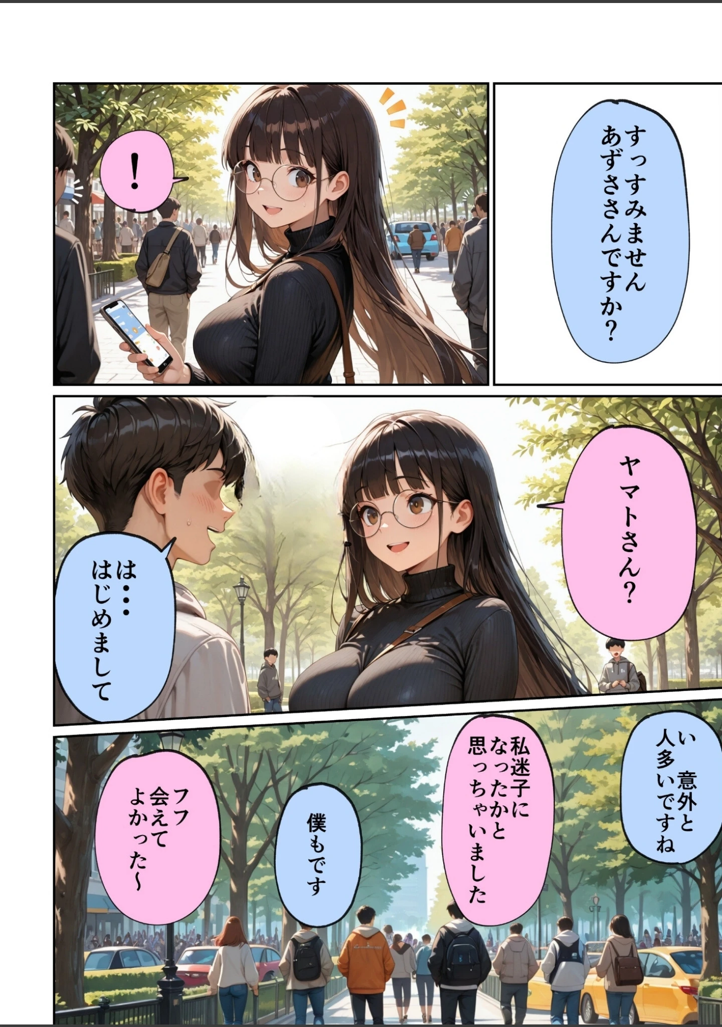 「マチアプで紳士ムーブからの健全解放した清楚巨乳（24）がなぜか今ヤリチン上司の部屋にいるらしい【モザイク版】」（ルミナ） 試し読み 3ページ目