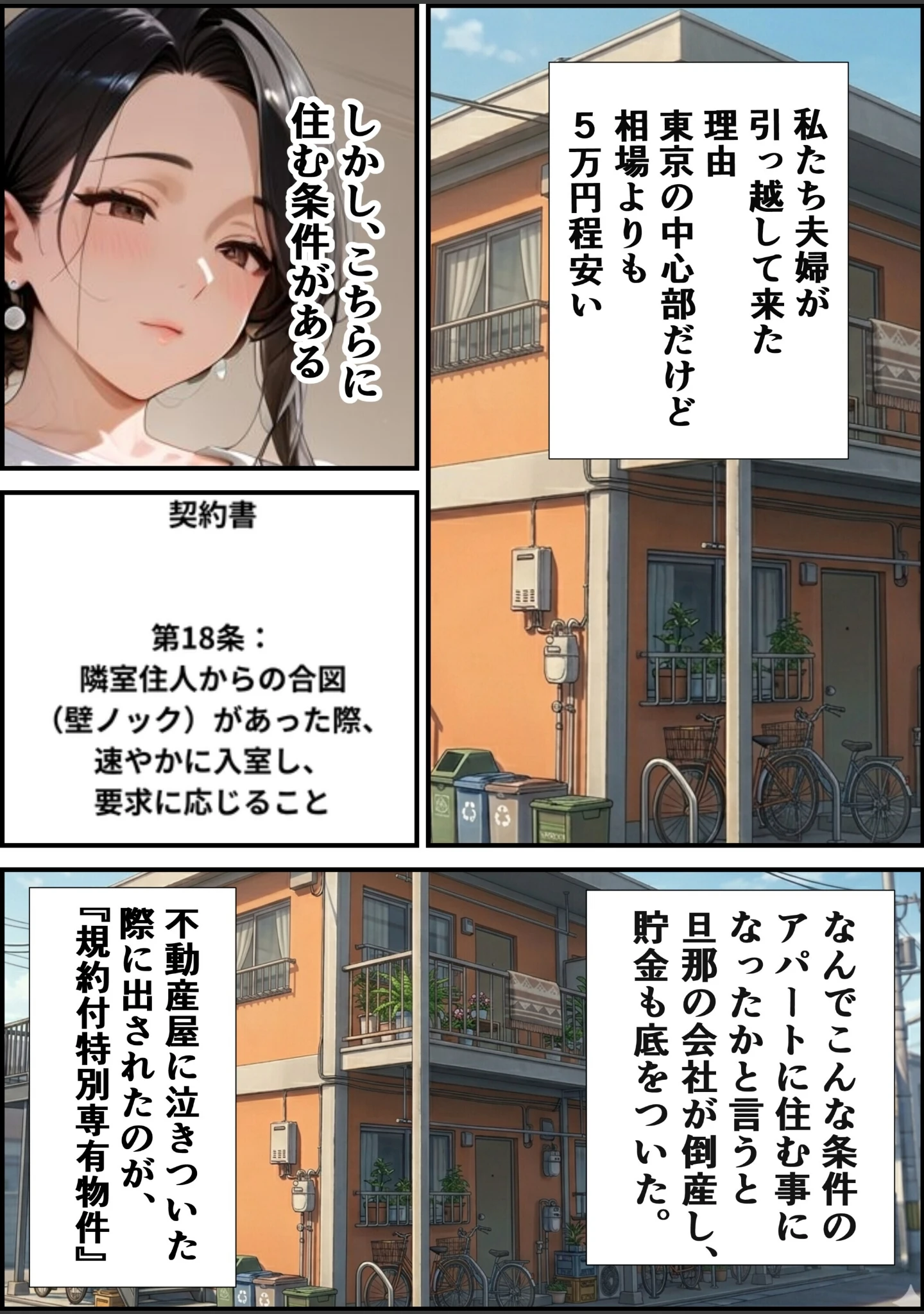 「訳あり物件ーノックで隣人の性処理係ー隣人に壁に突き立てられメス声絶頂【モザイク版】」（むちプリギャル舎） 試し読み 2ページ目