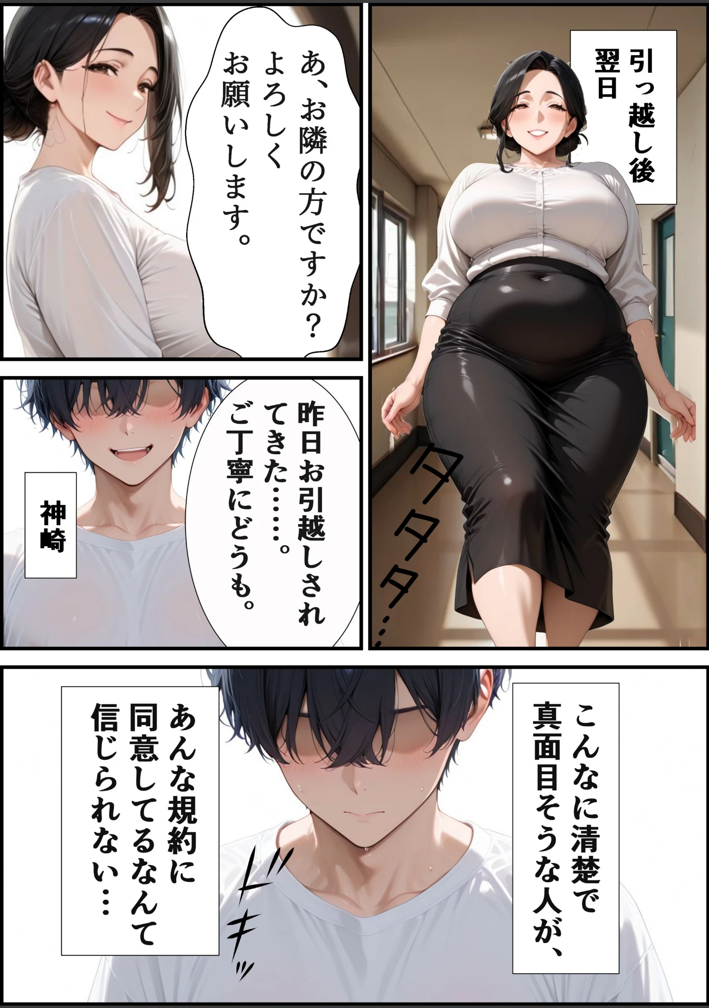「訳あり物件ーノックで隣人の性処理係ー隣人に壁に突き立てられメス声絶頂【モザイク版】」（むちプリギャル舎） 試し読み 4ページ目