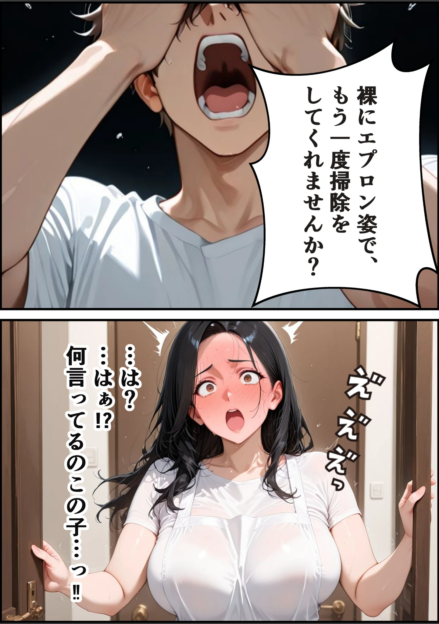 「家政婦の人妻〜旦那との通話中に背徳の不倫に溺れる【モザイク版】（単話）」（むちプリギャル舎） 試し読み 14ページ目