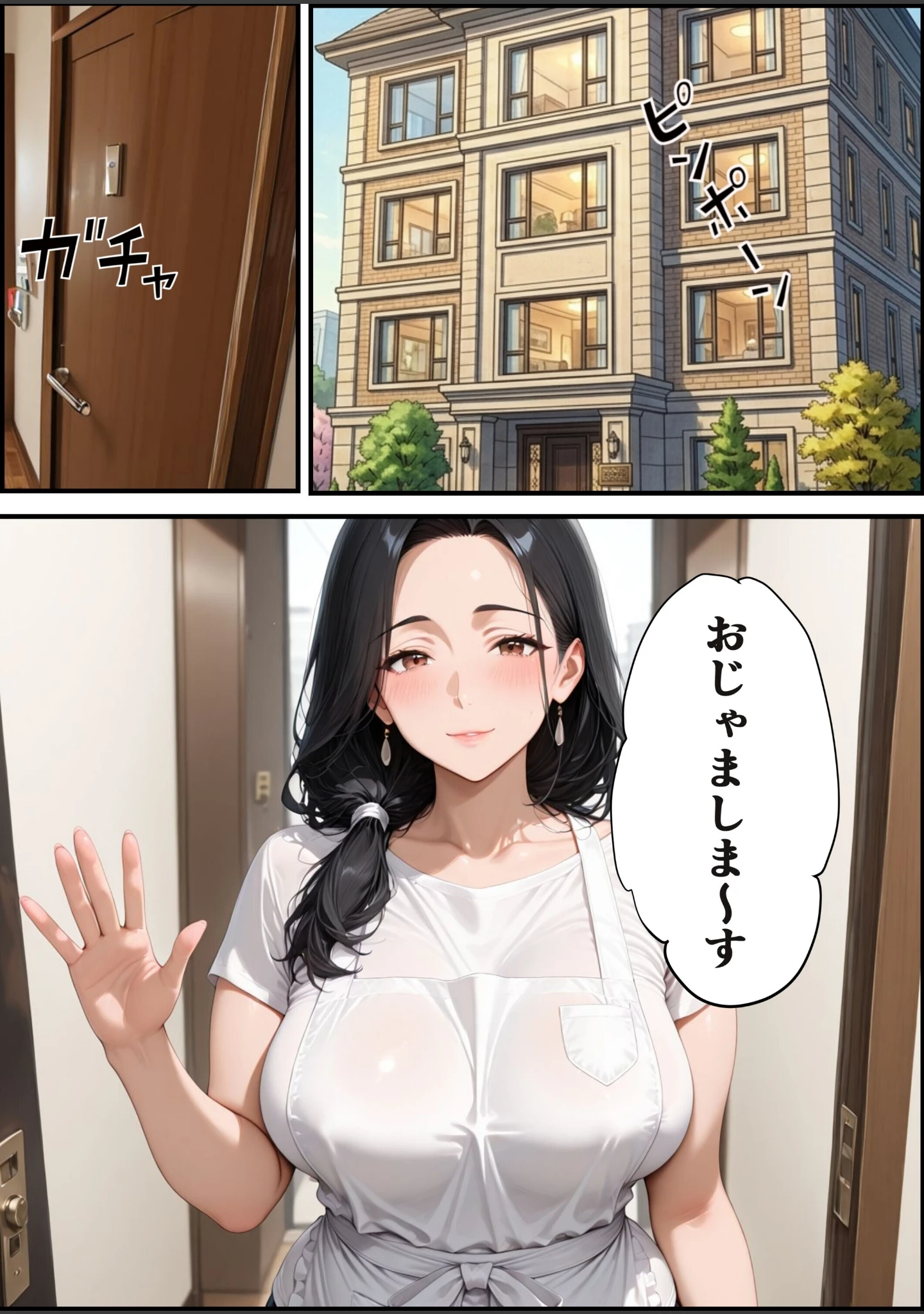「家政婦の人妻〜旦那との通話中に背徳の不倫に溺れる【モザイク版】（単話）」（むちプリギャル舎） 試し読み 6ページ目