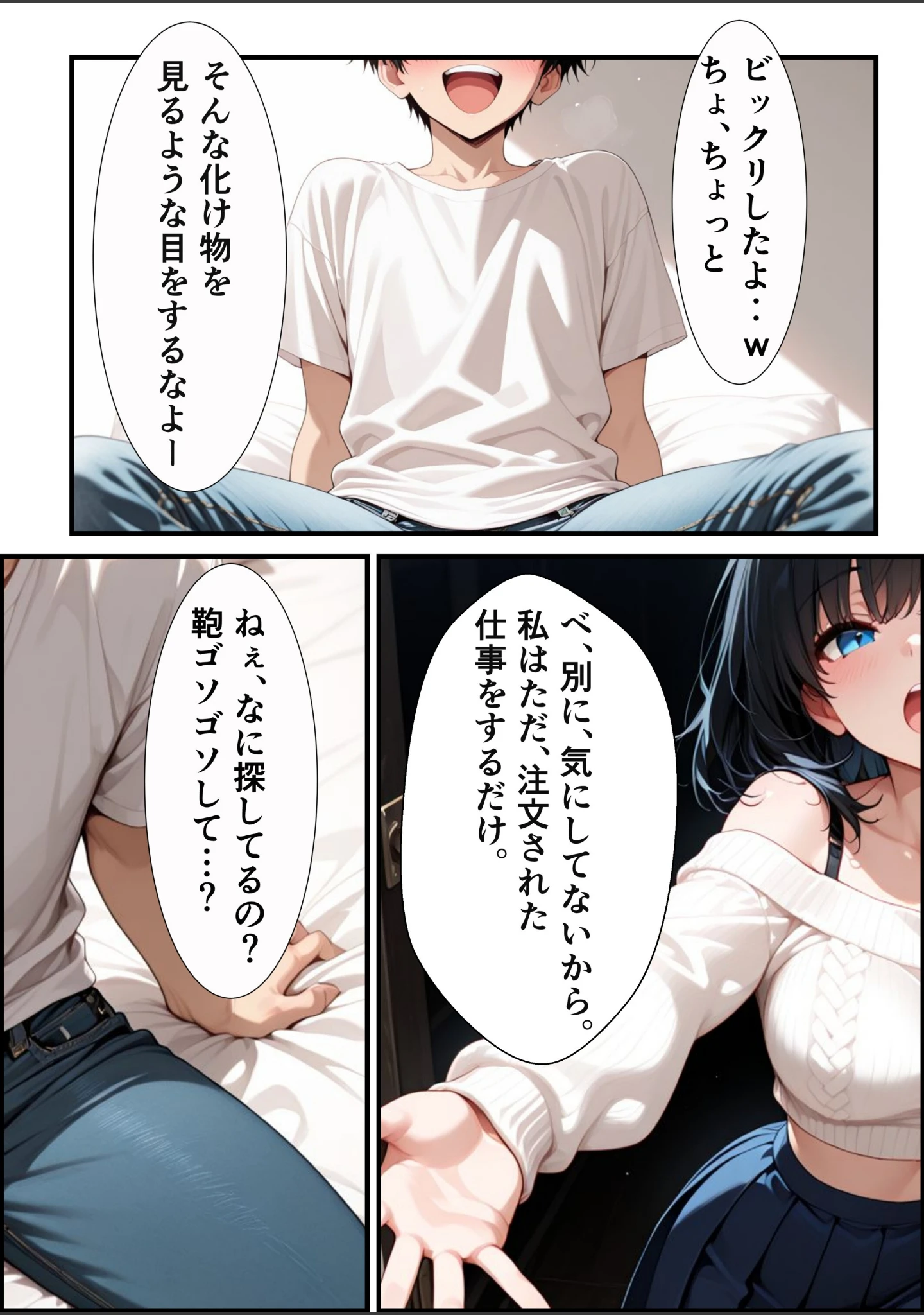 「潔癖デリヘル嬢〜縄で拘束された僕が生ハメしてメス堕ちさせる話【モザイク版】（単話）」（むちプリギャル舎） 試し読み 5ページ目